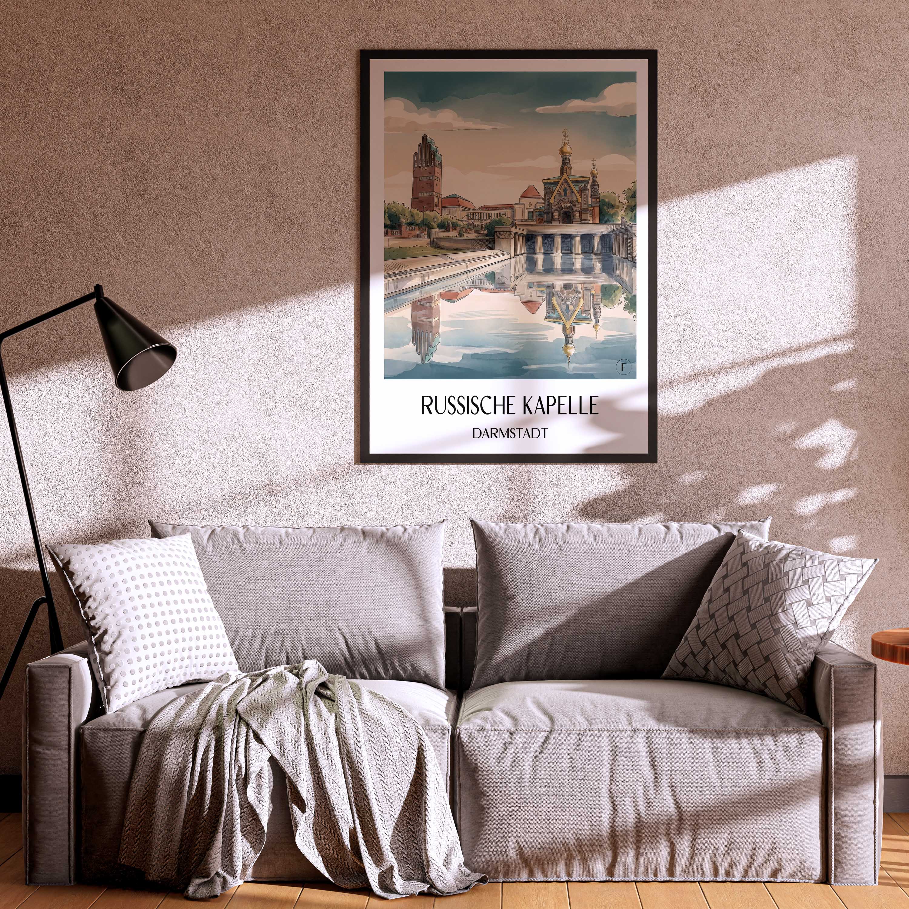russische-kapelle-darmstadt-deutschland-poster-aquarell