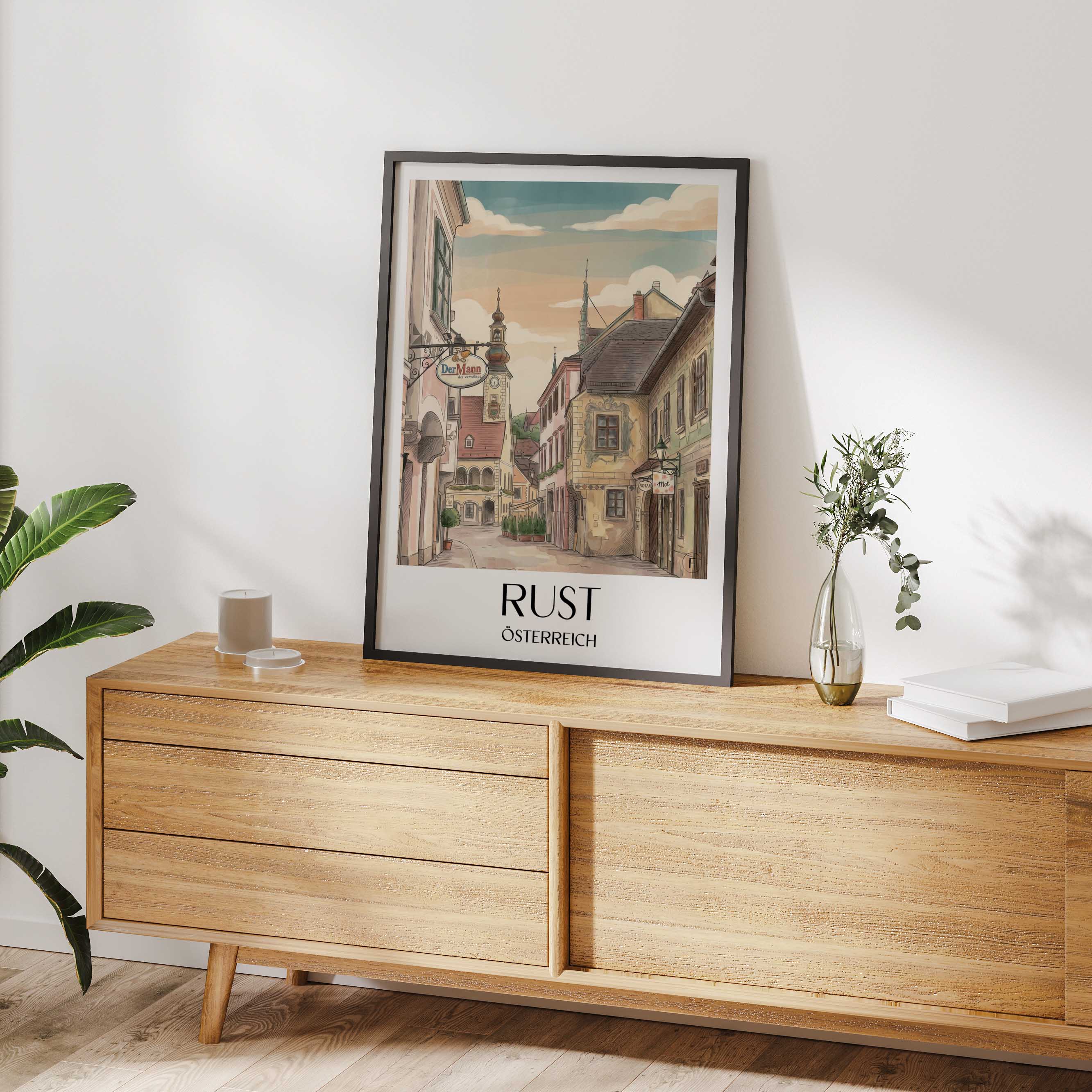 rust-österreich-deutschland-und-österreich-poster-aquarell
