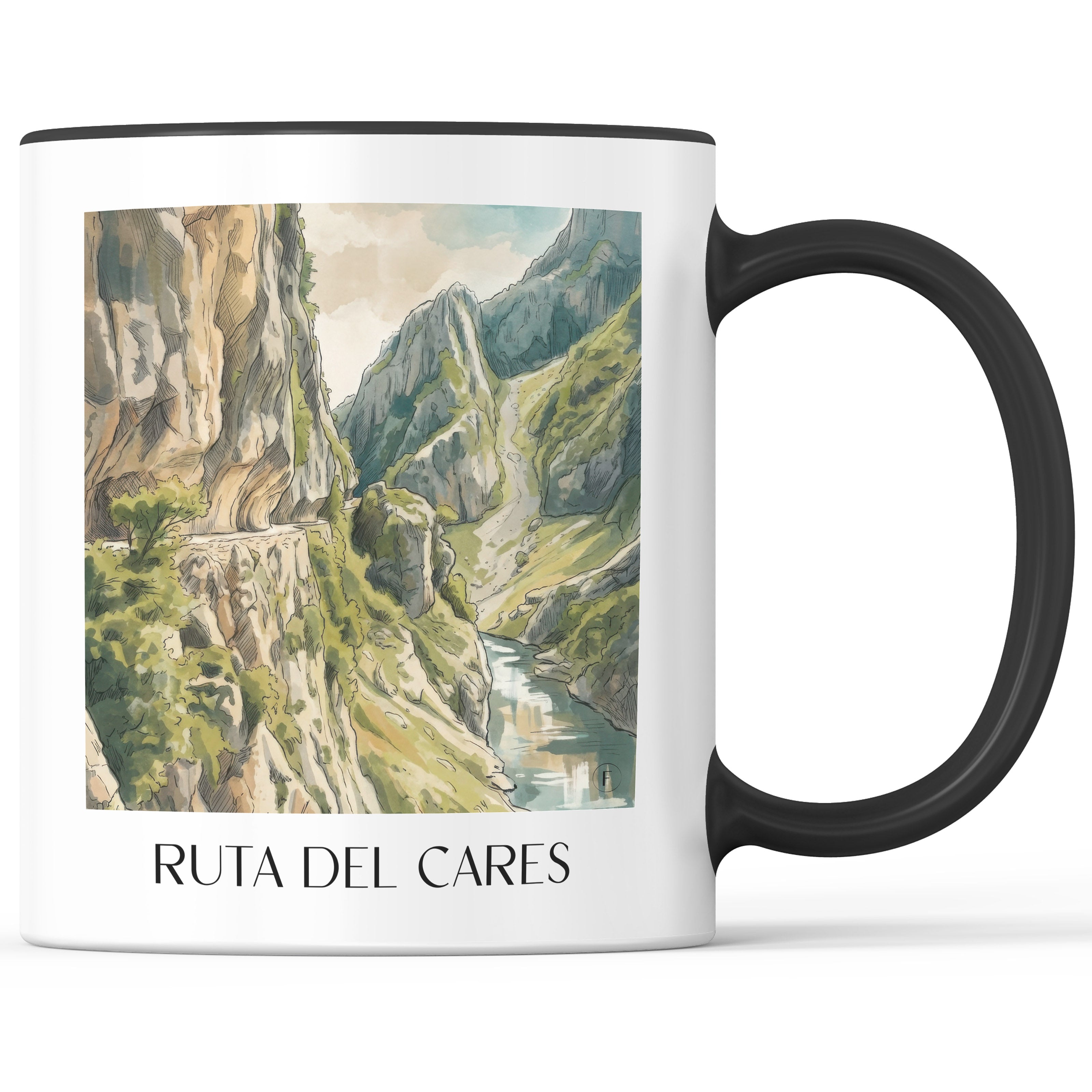 ruta-del-cares-spanien-spanien-kaffeebecher-aquarell