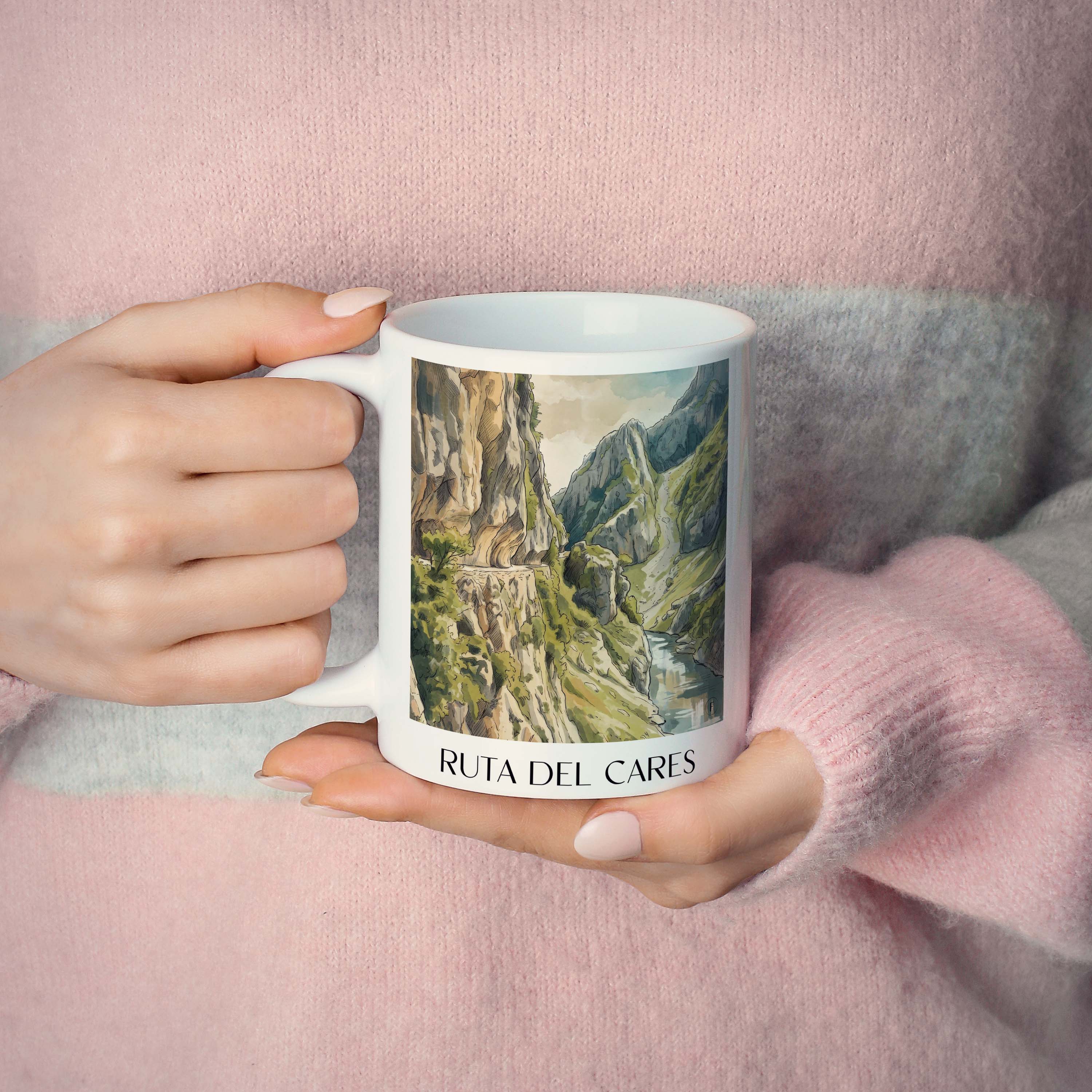 ruta-del-cares-spanien-spanien-kaffeebecher-aquarell