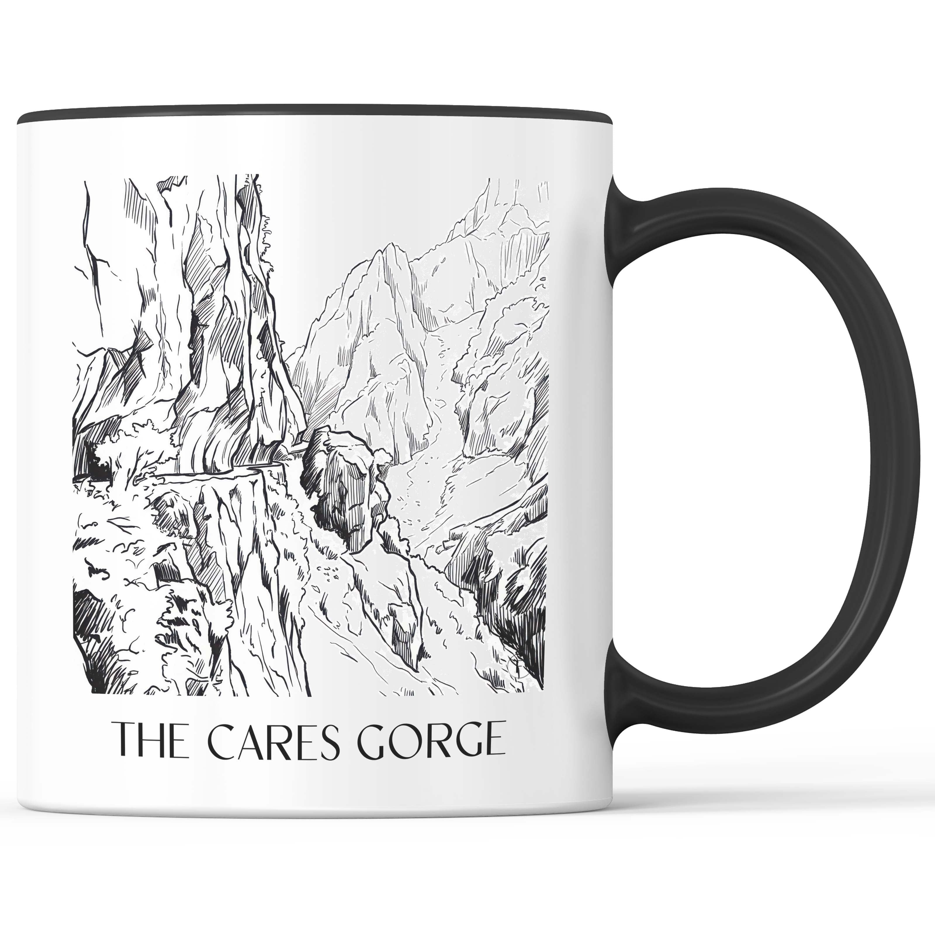 Ruta del Cares Kaffeebecher - Spanien - Spanien Becher - Kaffeetasse im Skizze Stil - favplace