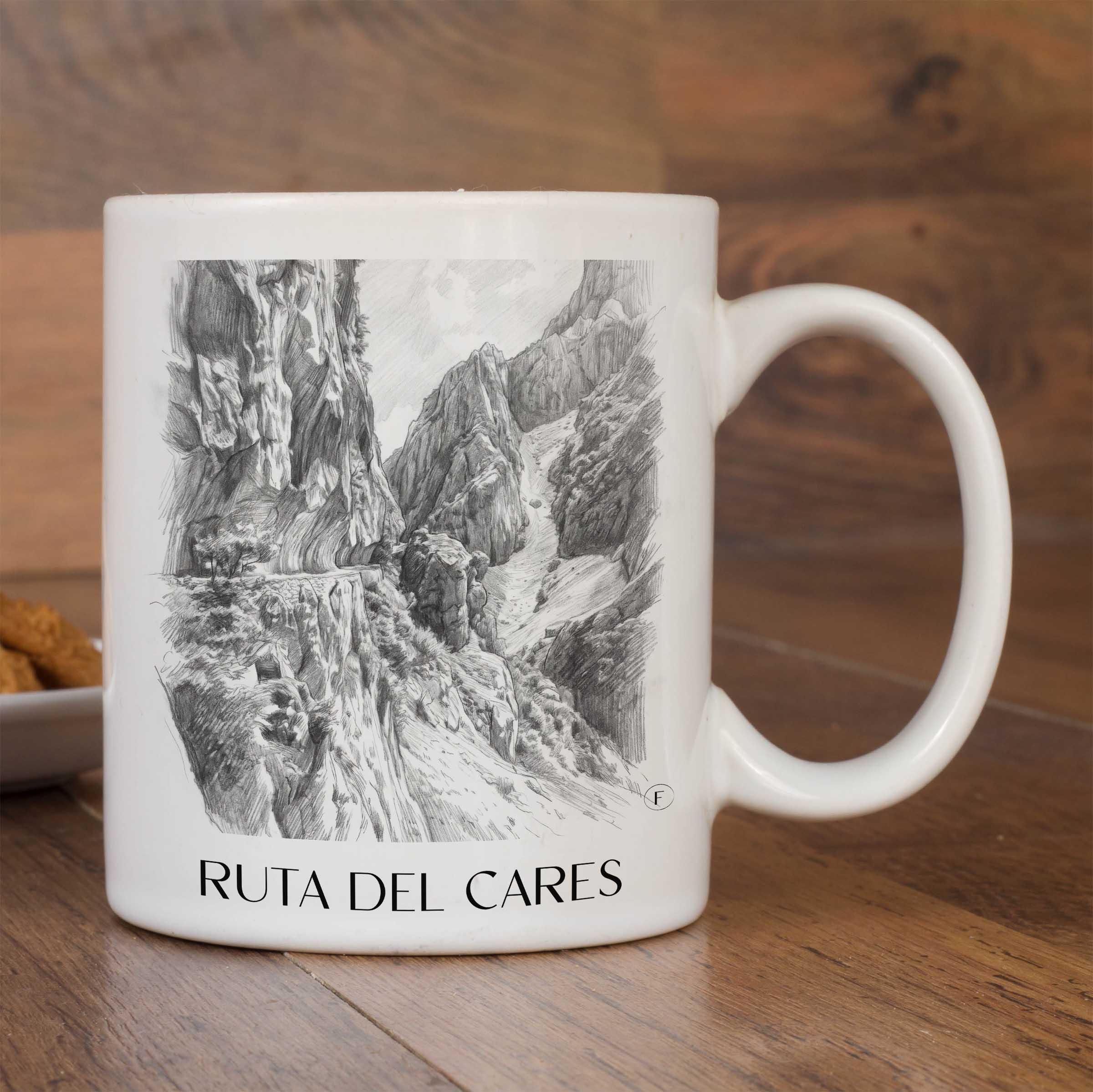 ruta-del-cares-spanien-spanien-kaffeebecher-bleistift-zeichnung-drawing