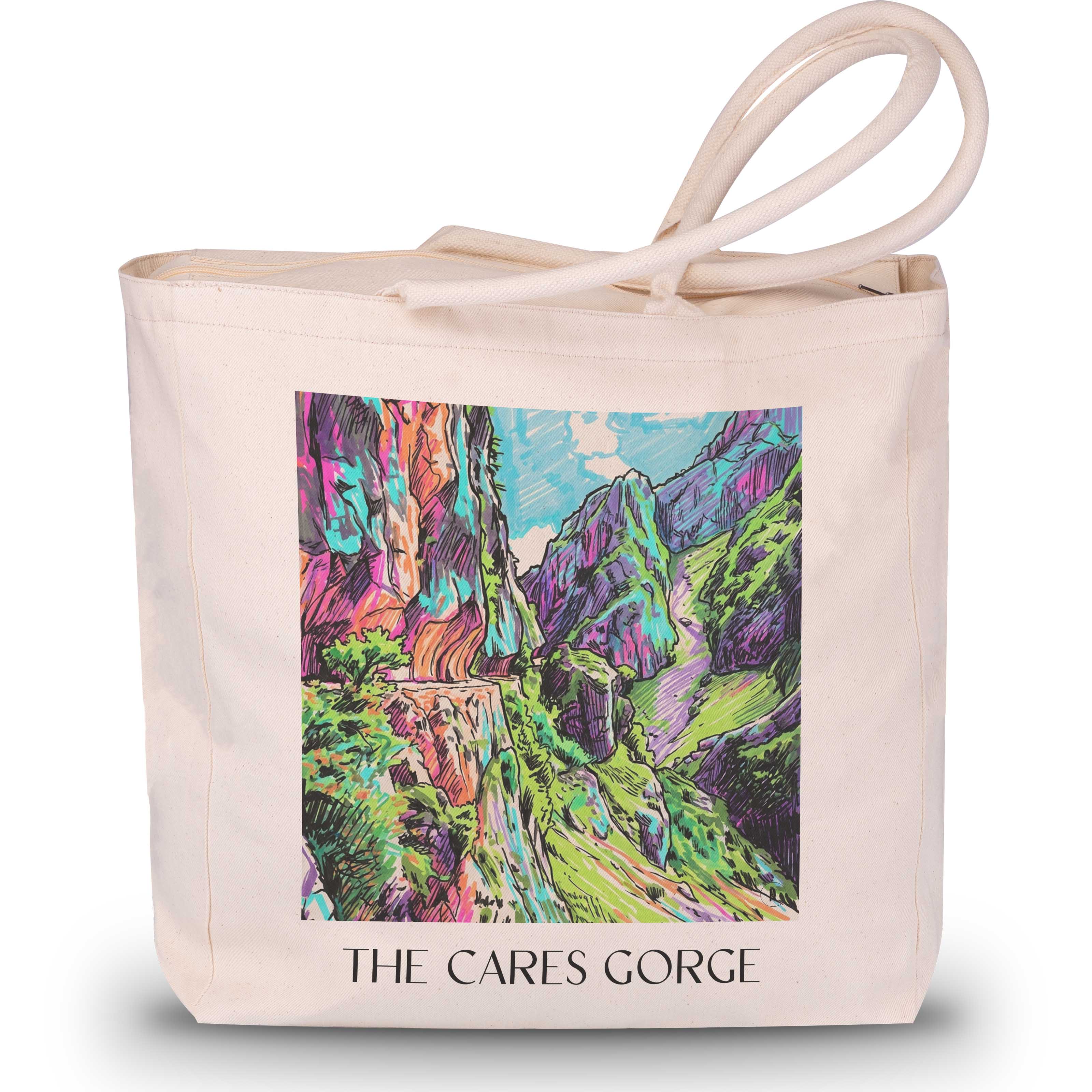 Ruta del Cares Shopping Tasche - Spanien - Spanien Tote Bag - Einkaufstasche im Tag Graffiti Stil - favplace