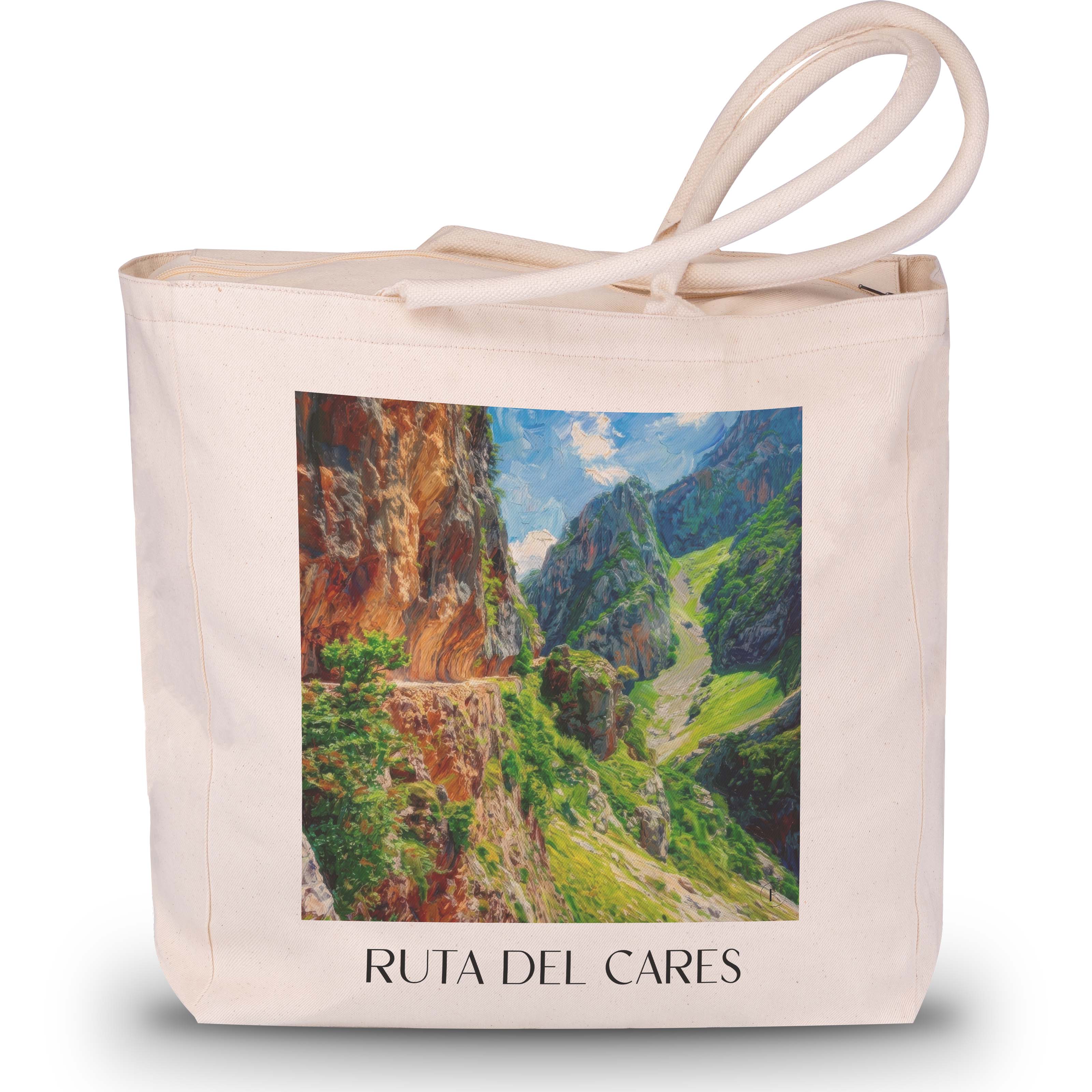 ruta-del-cares-spanien-spanien-einkaufstasche-oil-painting-oelgemaelde
