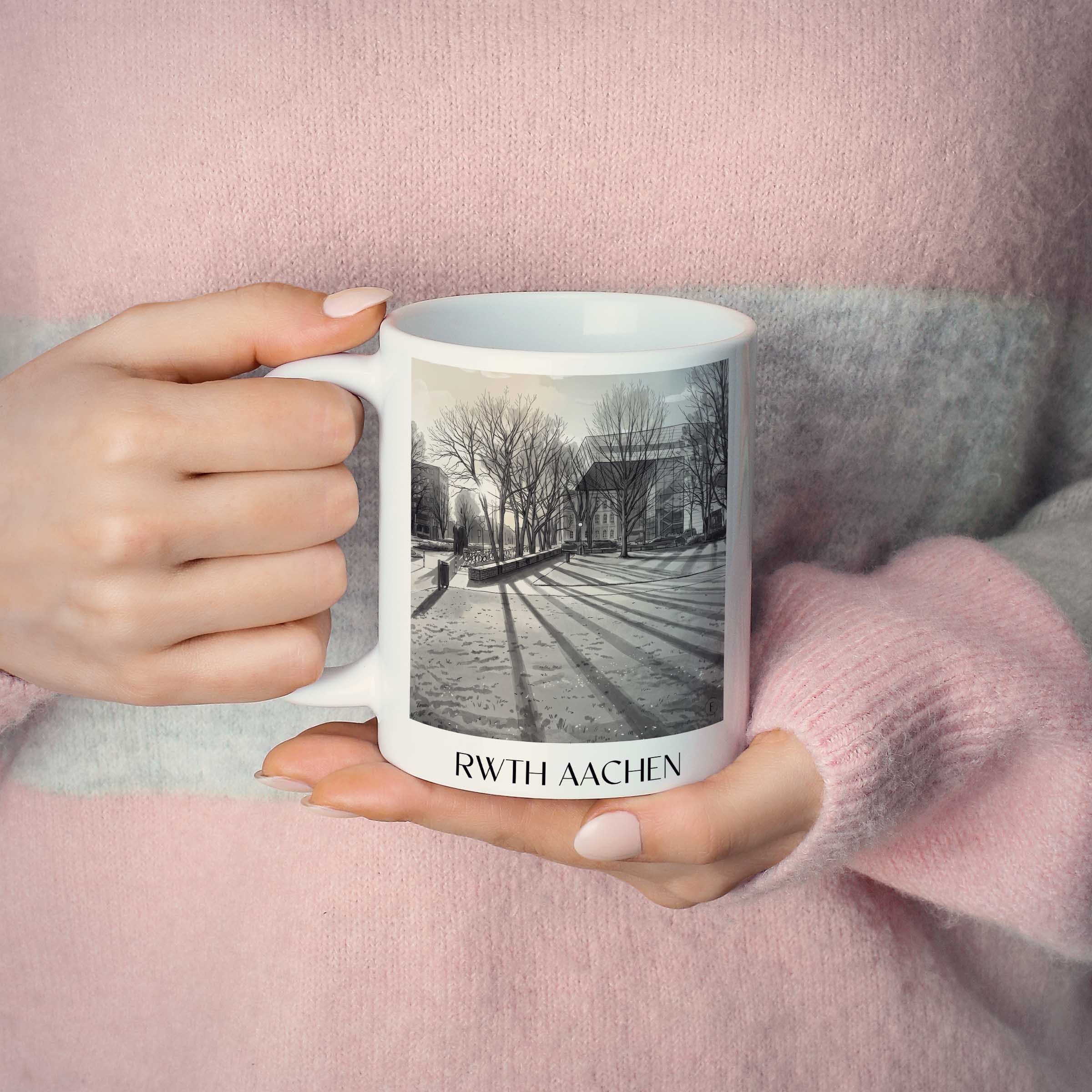 rwth-aachen-deutschland-kaffeebecher-aquarell-schwarz-weiss