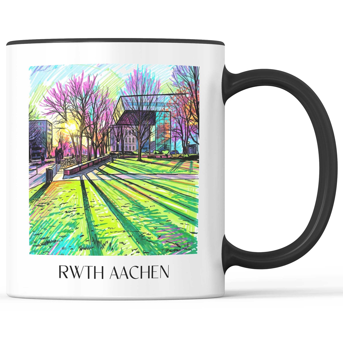 Rwth Kaffeebecher - Aachen - Deutschland Becher - Kaffeetasse im Tag Graffiti Stil - favplace