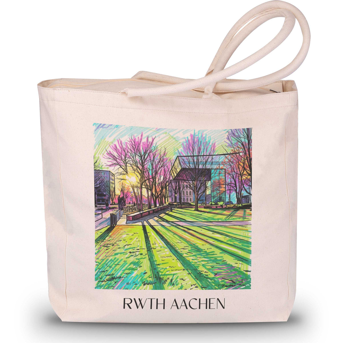 Rwth Shopping Tasche - Aachen - Deutschland Tote Bag - Einkaufstasche im Tag Graffiti Stil - favplace