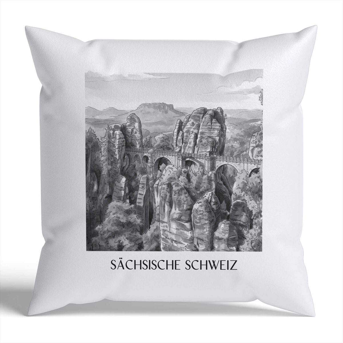 sächsische-schweiz-dresden-deutschland-kissenbezug-aquarell-schwarz-weiss