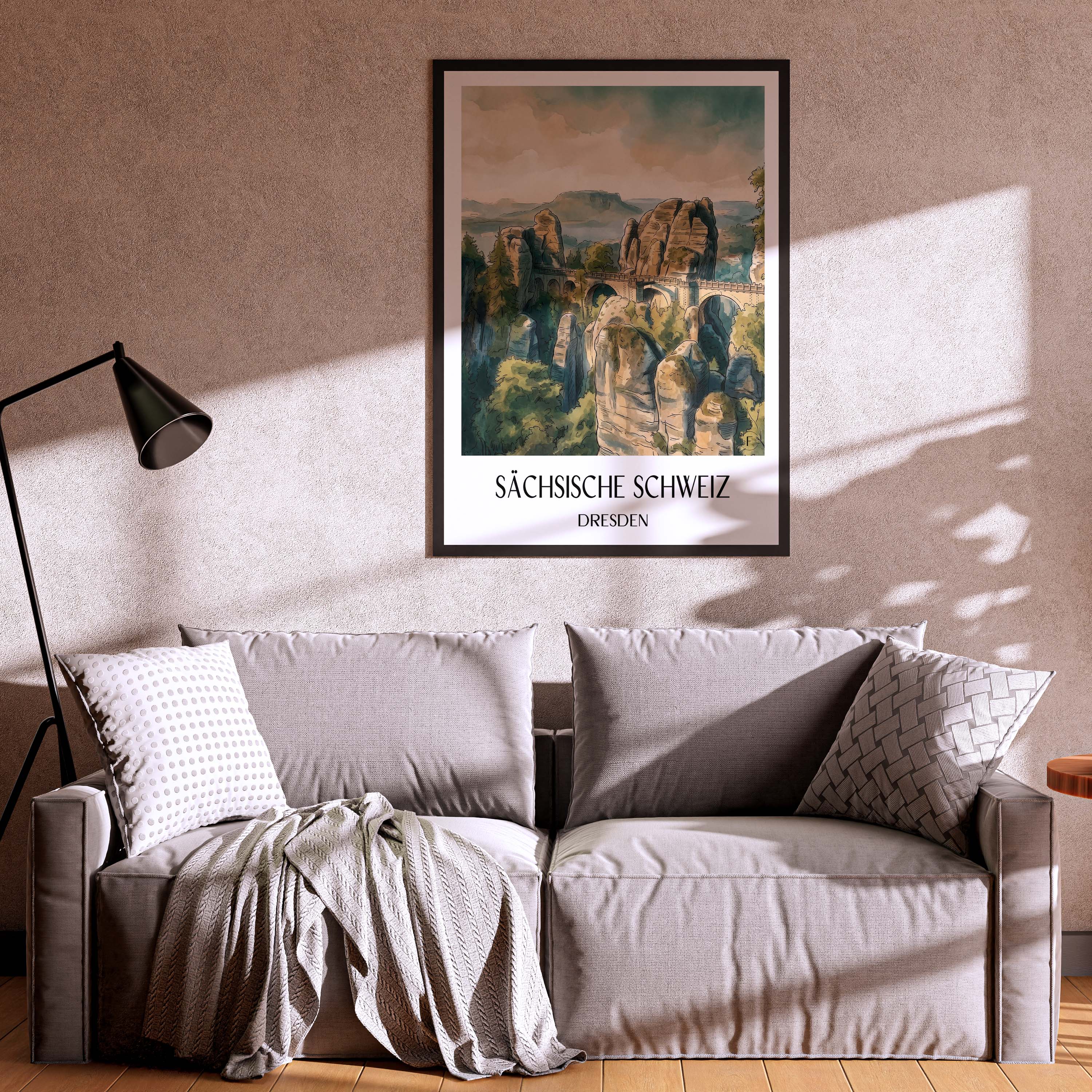 sächsische-schweiz-dresden-deutschland-poster-aquarell