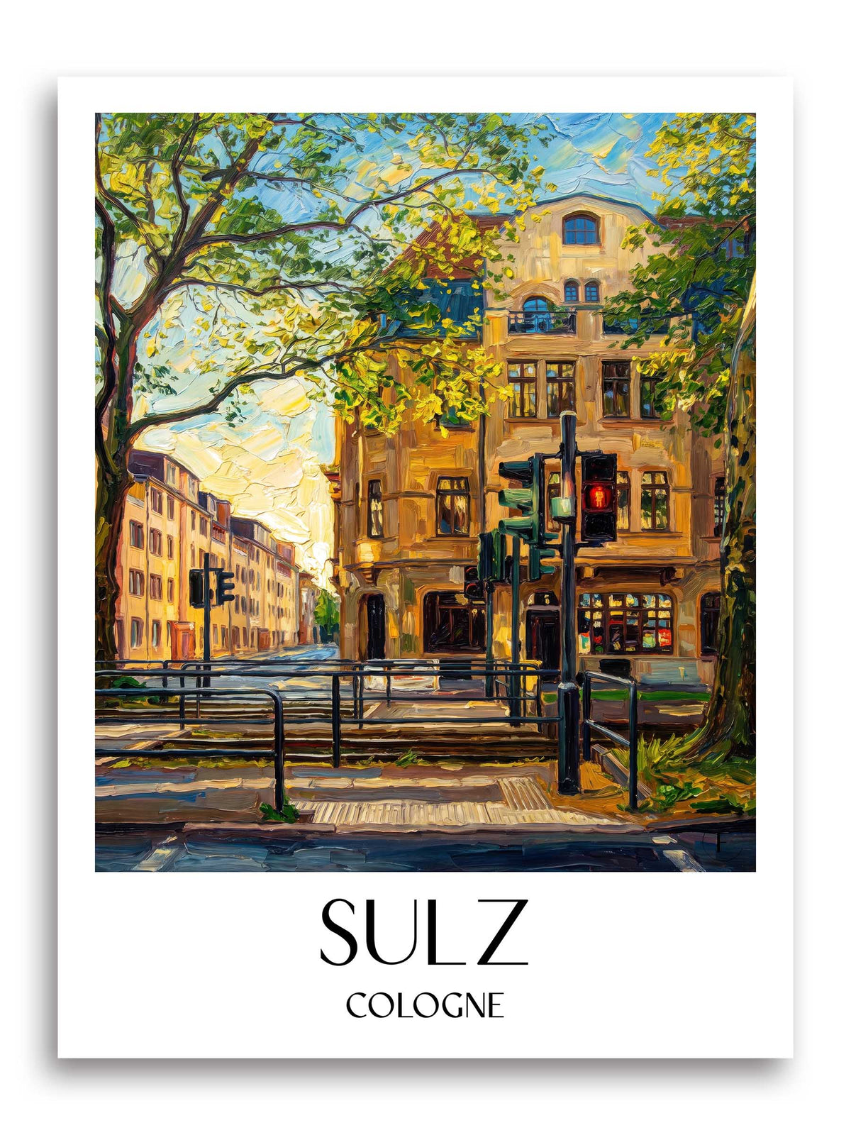 Sülz Poster - Köln - Deutschland Kunstdruck - Ölgemälde von A4 bis A1 - favplace