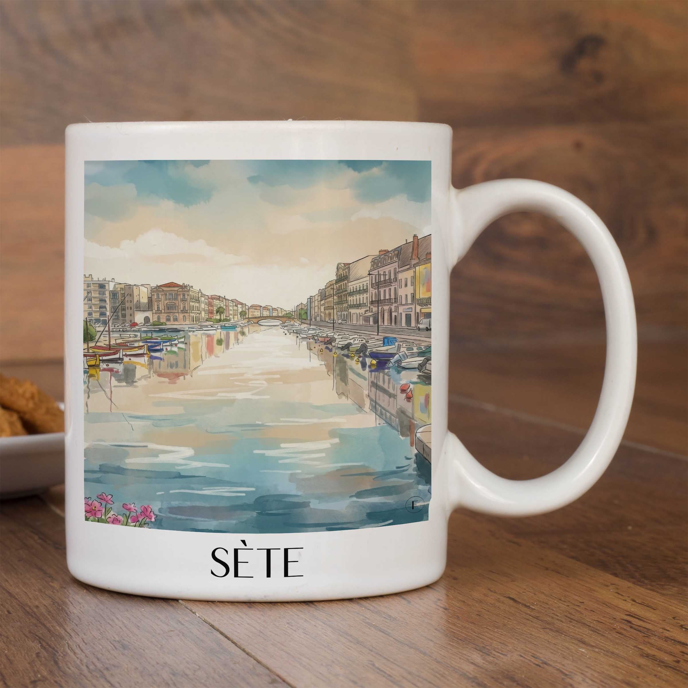 sète-okzitanien-frankreich-kaffeebecher-aquarell