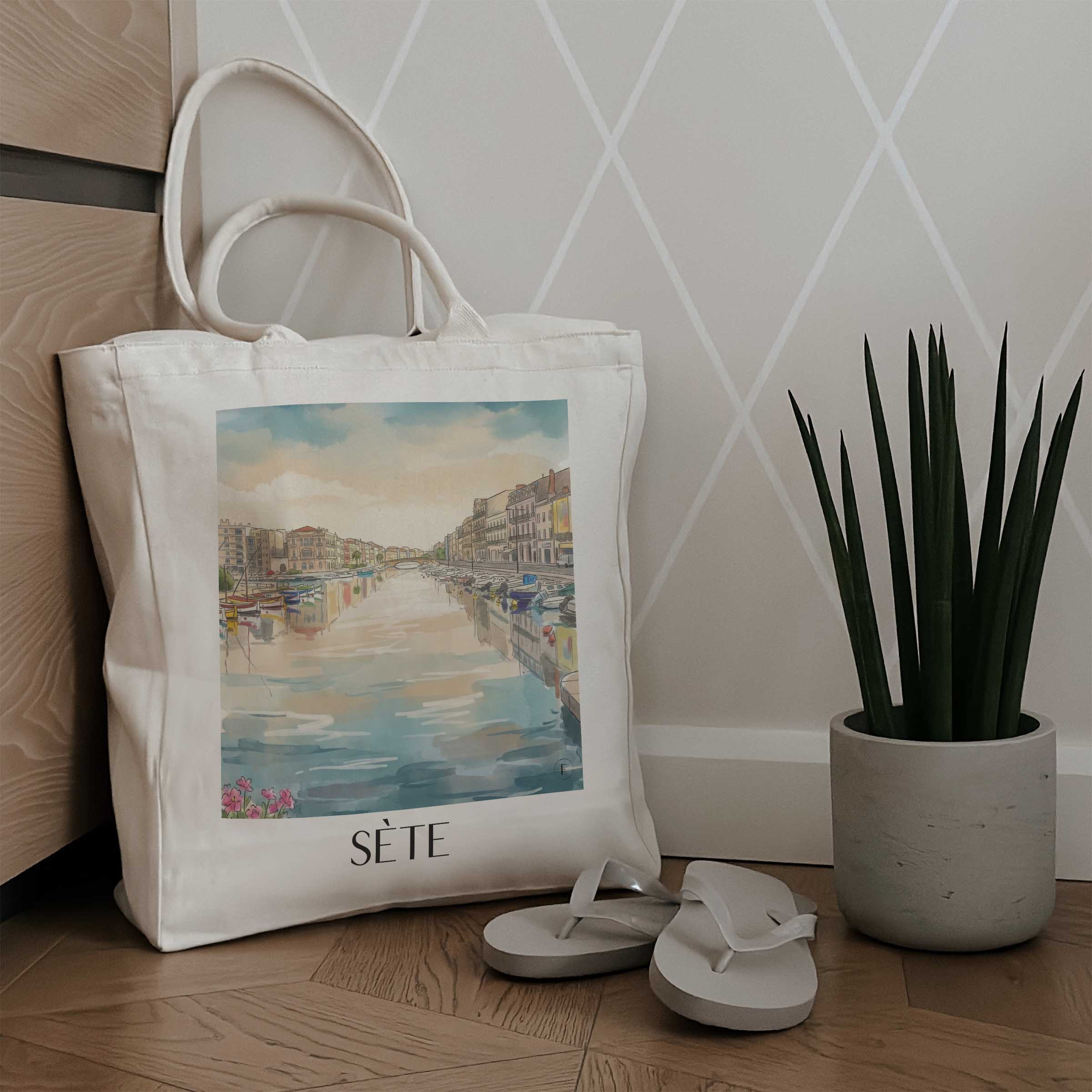 sète-okzitanien-frankreich-einkaufstasche-aquarell