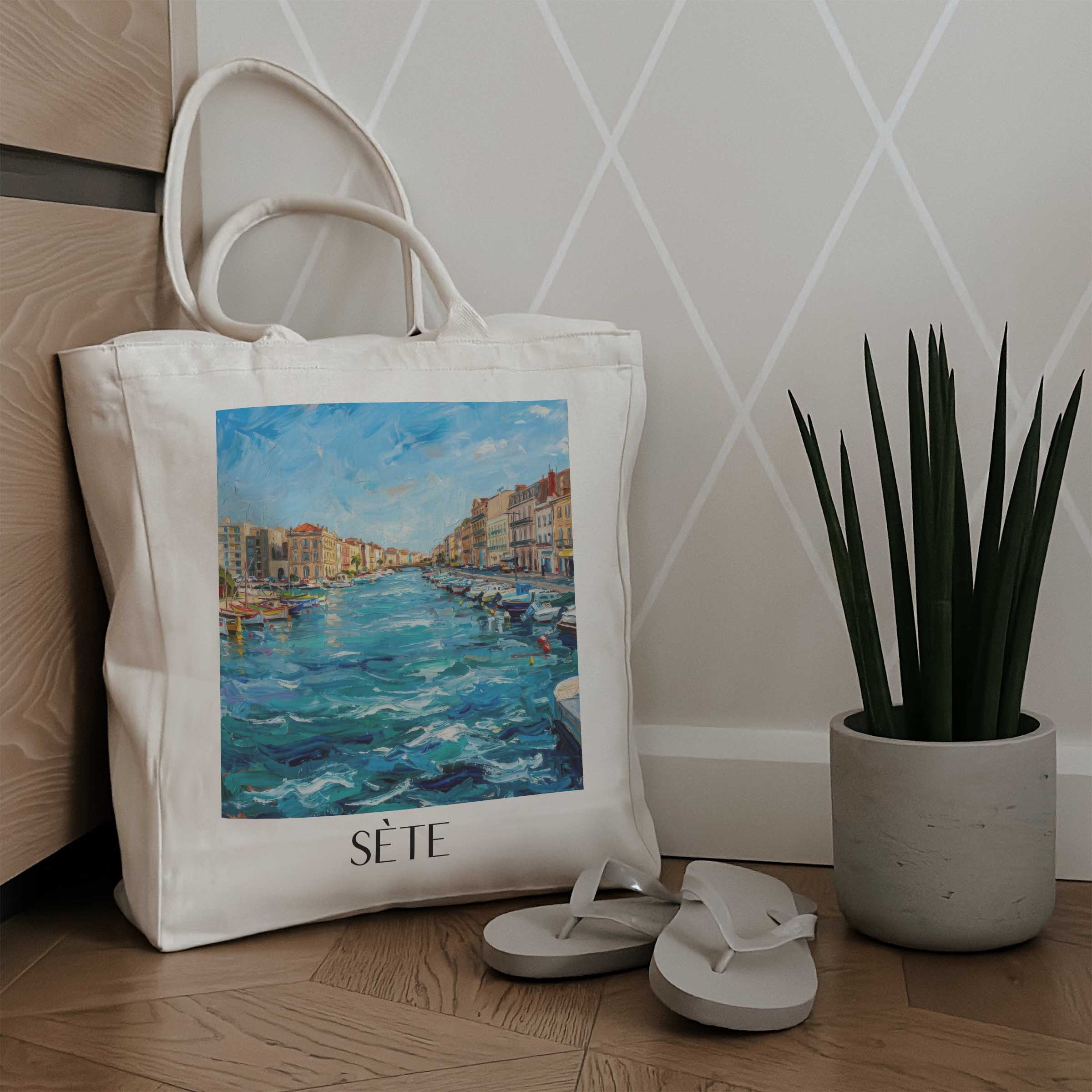 sète-okzitanien-frankreich-einkaufstasche-oil-painting-oelgemaelde