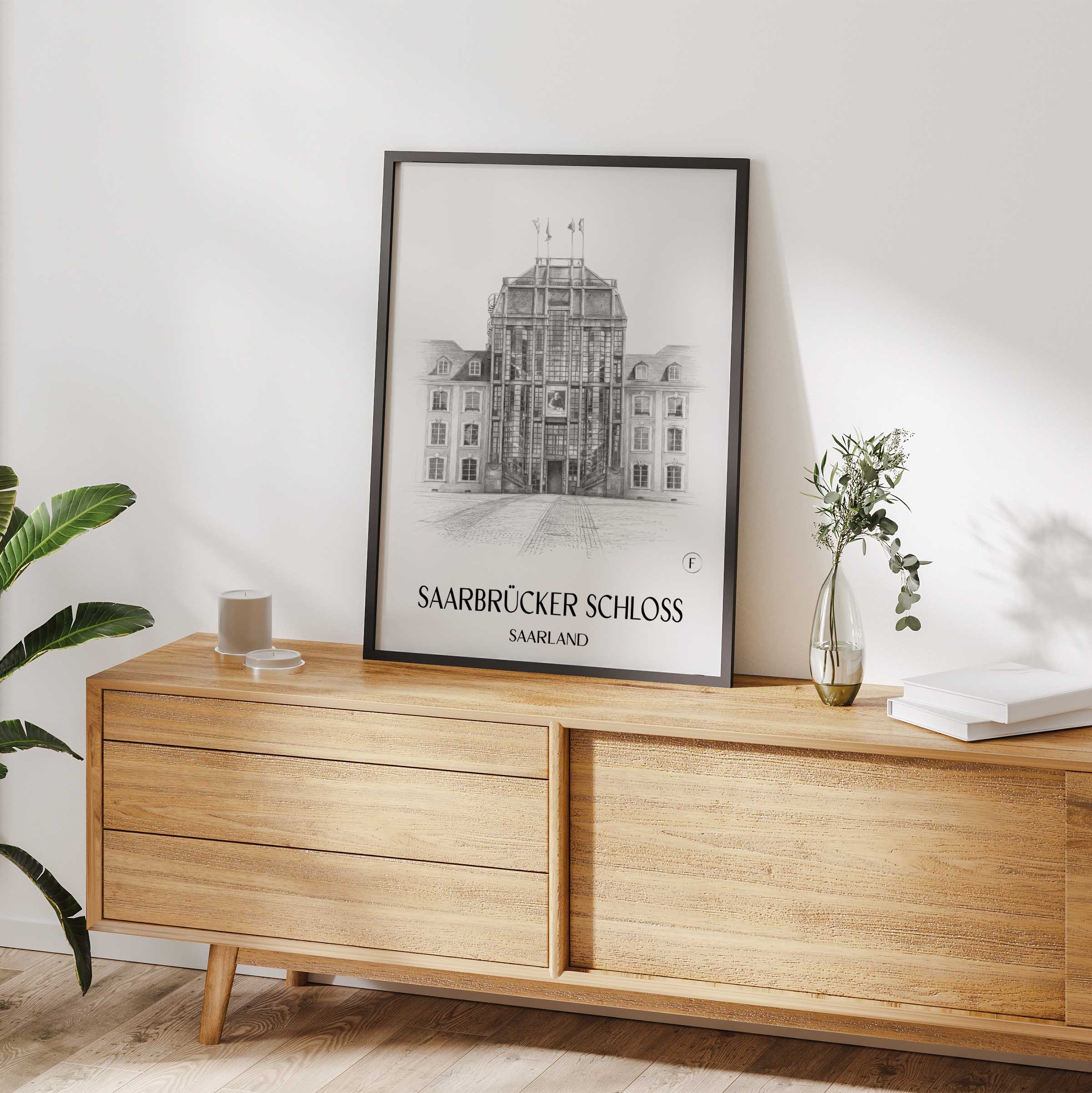 saarbrücker-schloss-saarland-deutschland-poster-bleistift-zeichnung-drawing