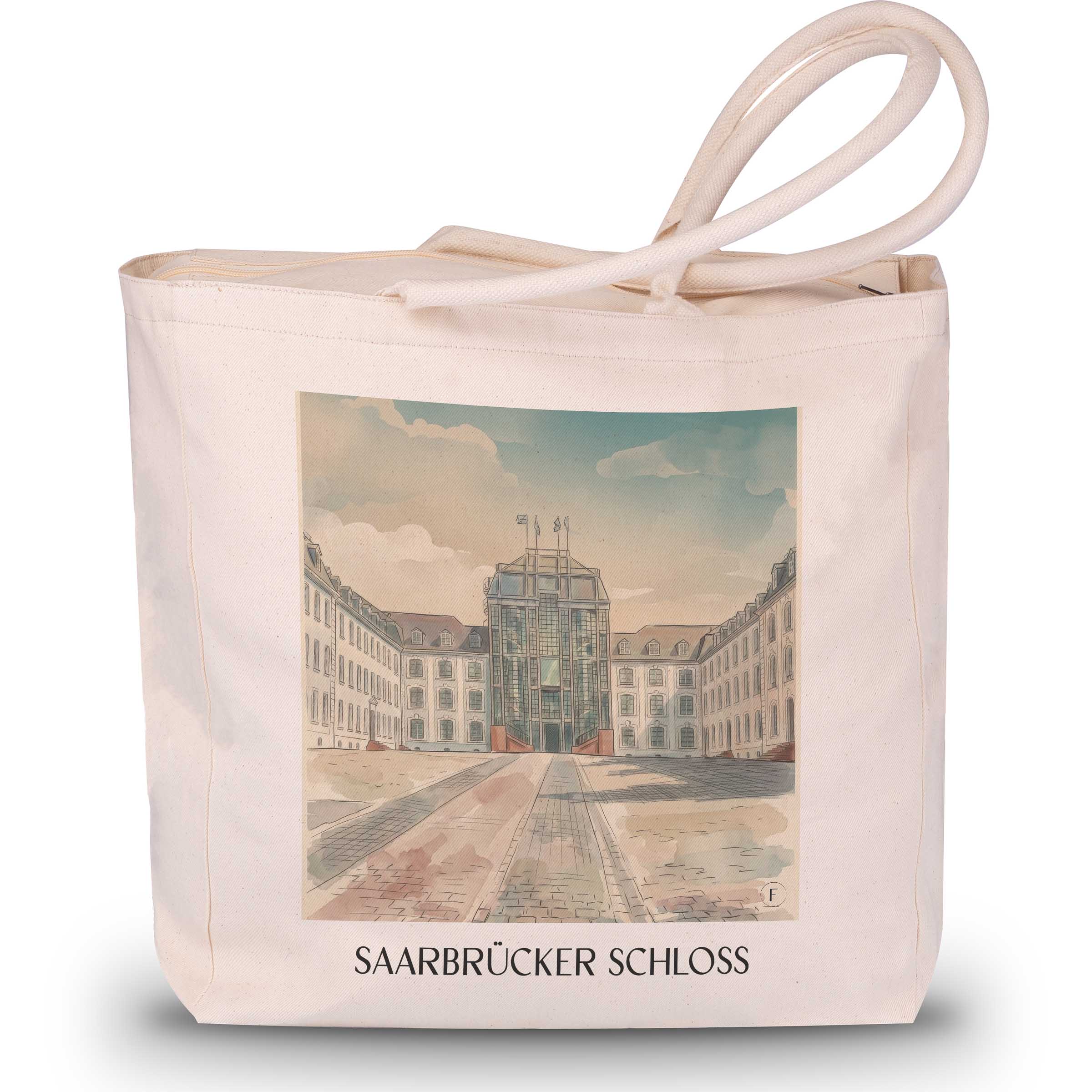 saarbrücker-schloss-saarland-deutschland-einkaufstasche-aquarell