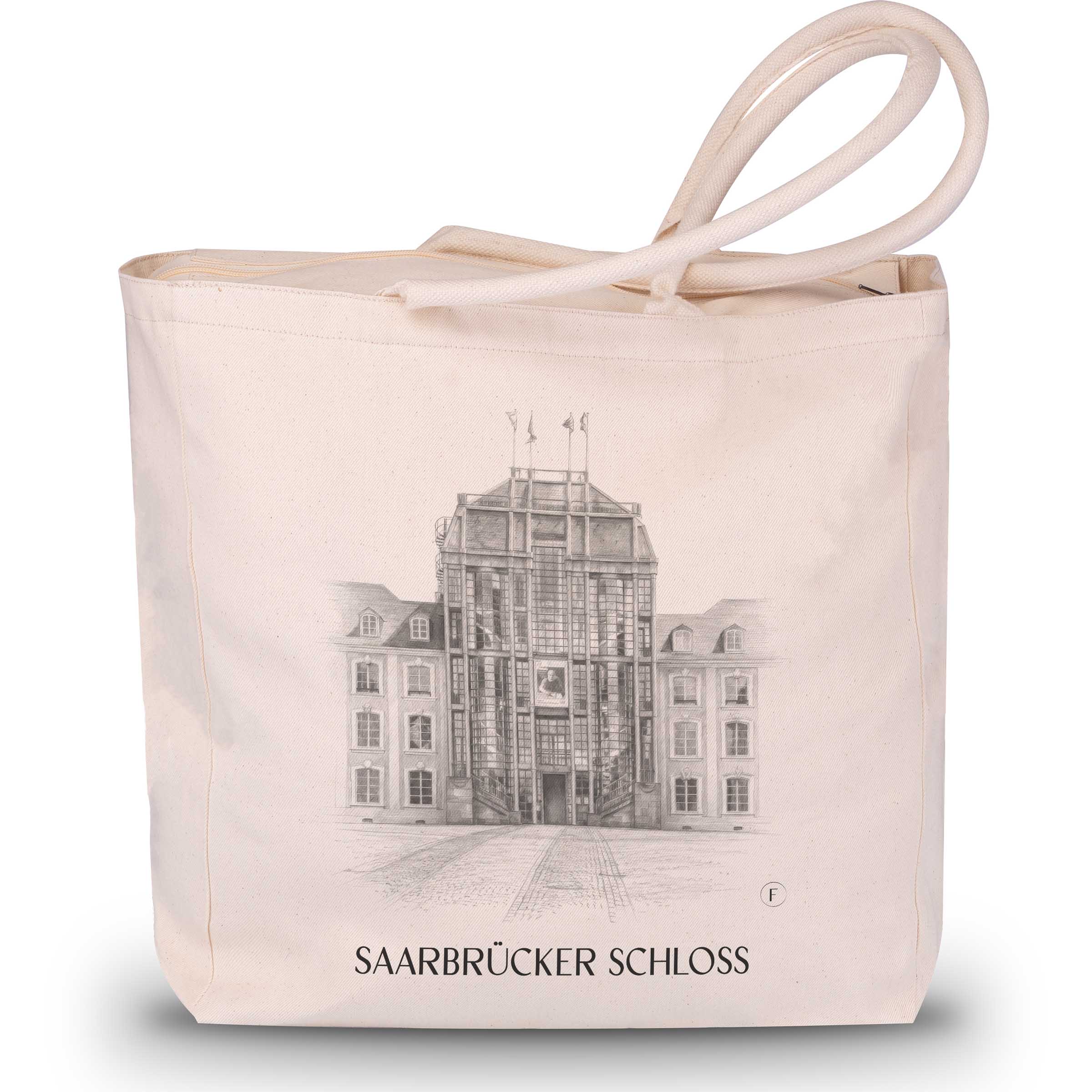 saarbrücker-schloss-saarland-deutschland-einkaufstasche-bleistift-zeichnung-drawing