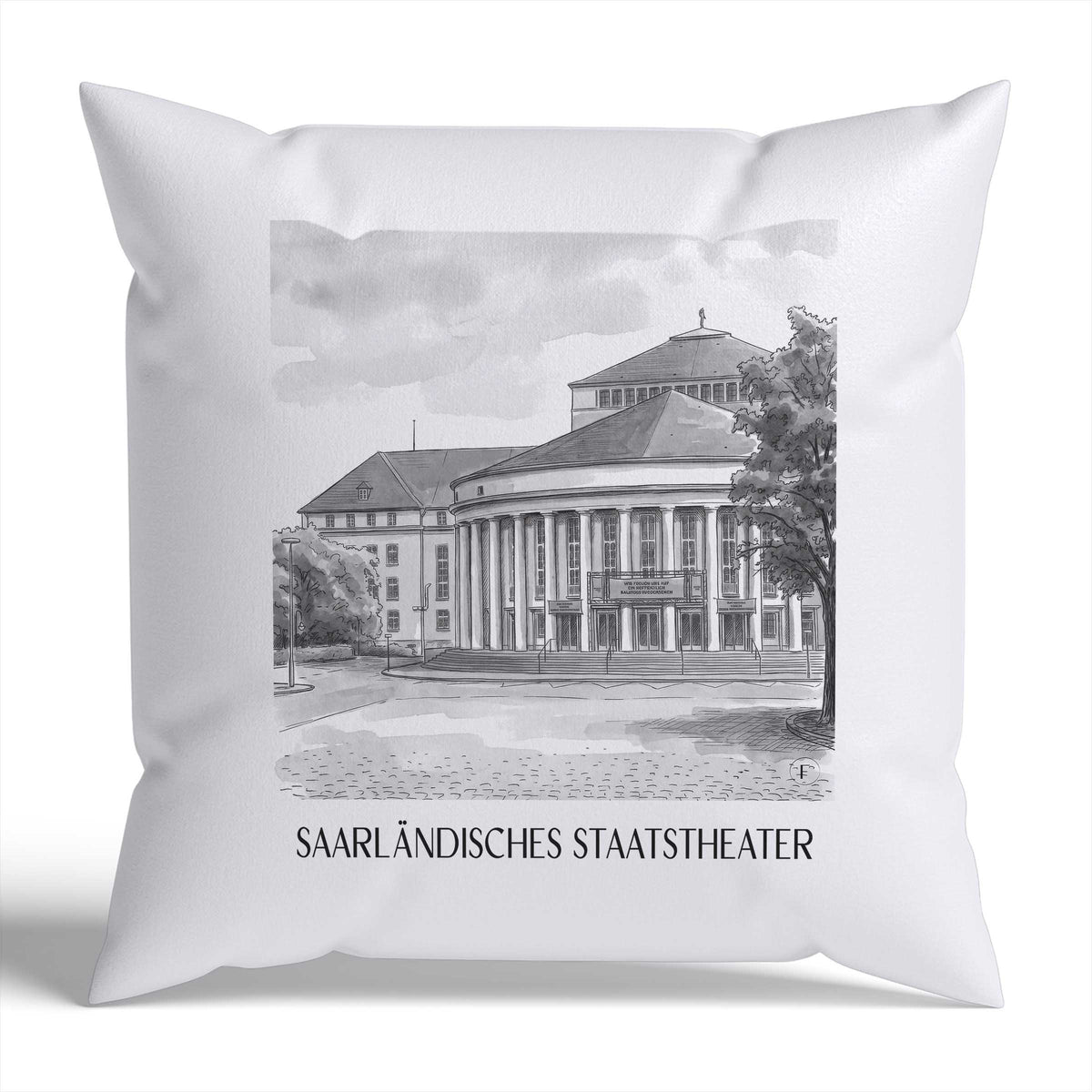 saarländisches-staatstheater-saarbrücken-deutschland-kissenbezug-aquarell-schwarz-weiss