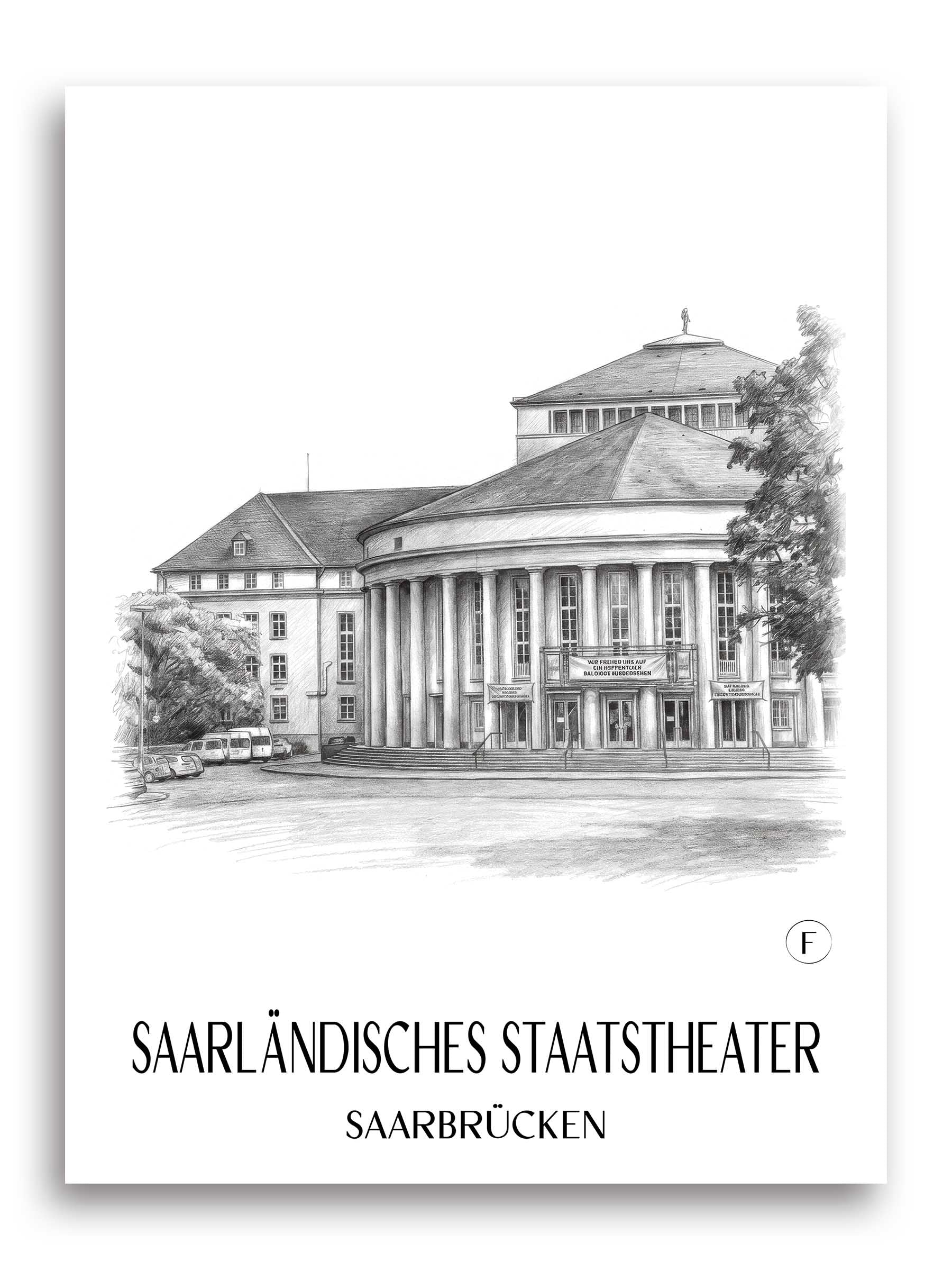 saarländisches-staatstheater-saarbrücken-deutschland-poster-bleistift-zeichnung-drawing