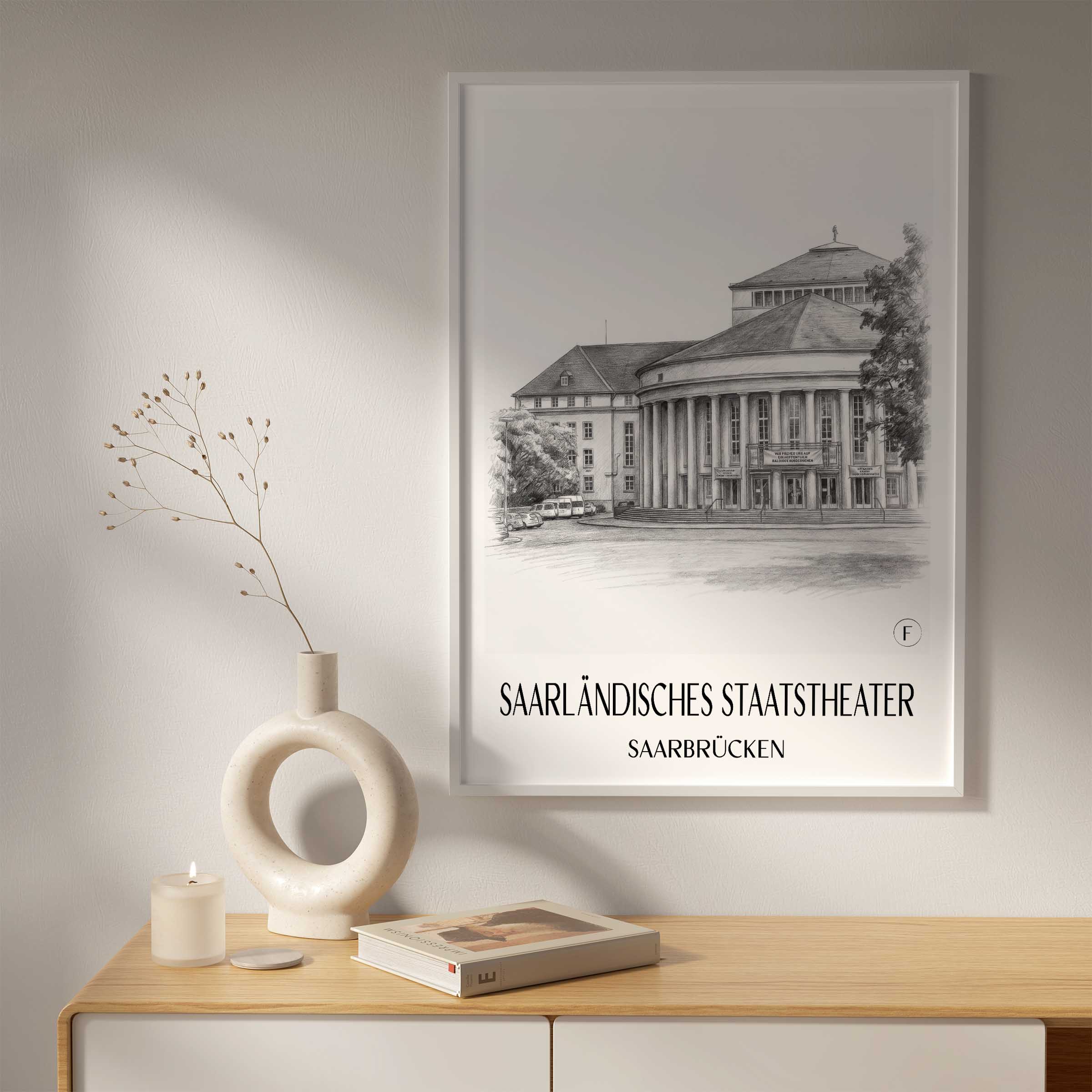 saarländisches-staatstheater-saarbrücken-deutschland-poster-bleistift-zeichnung-drawing
