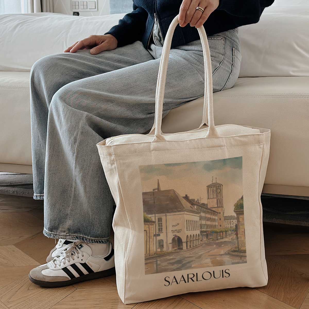 saarlouis-saartal-deutschland-einkaufstasche-aquarell