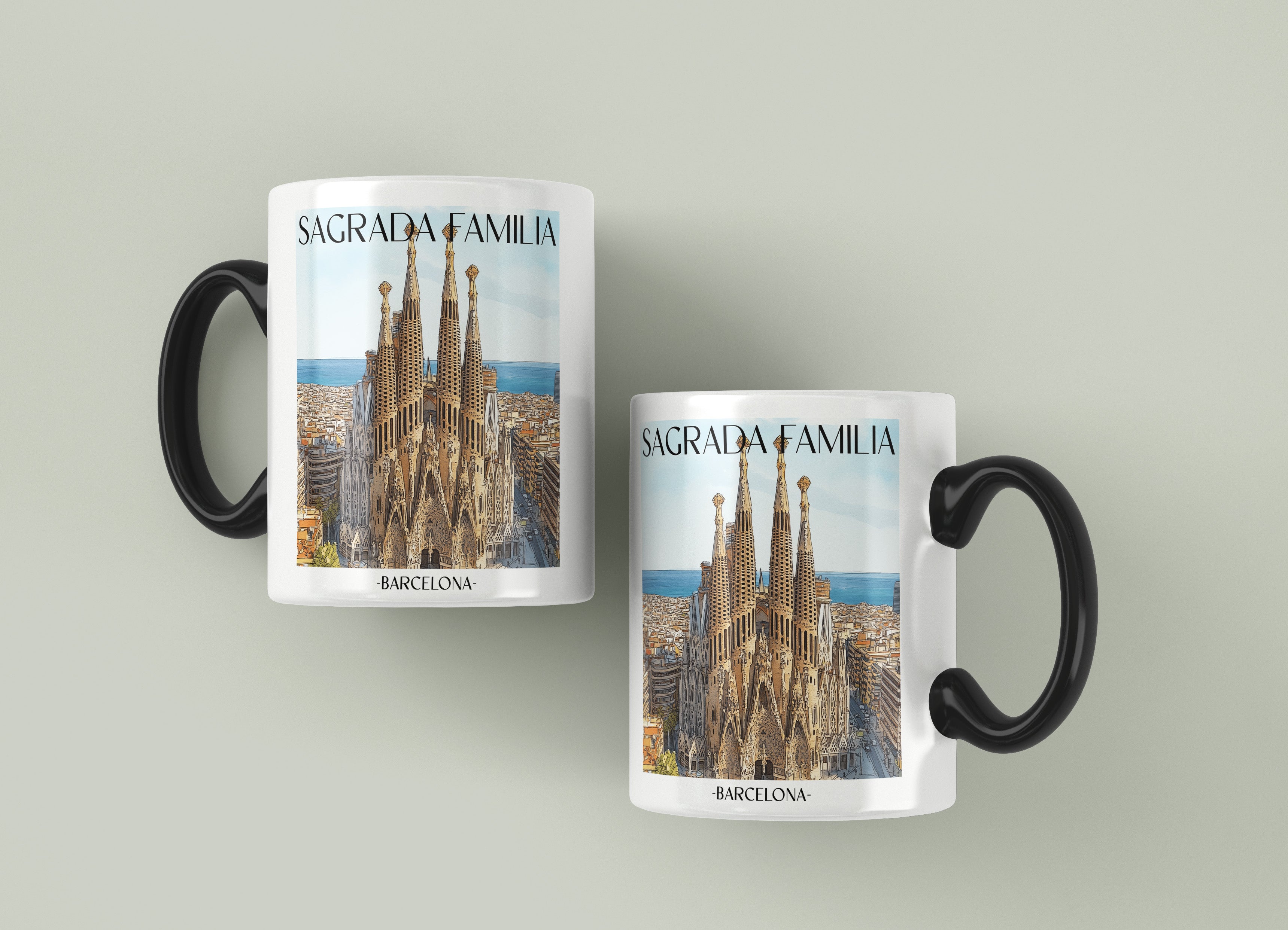 sagrada-familia-barcelona-spanien-einkaufstasche-aquarell