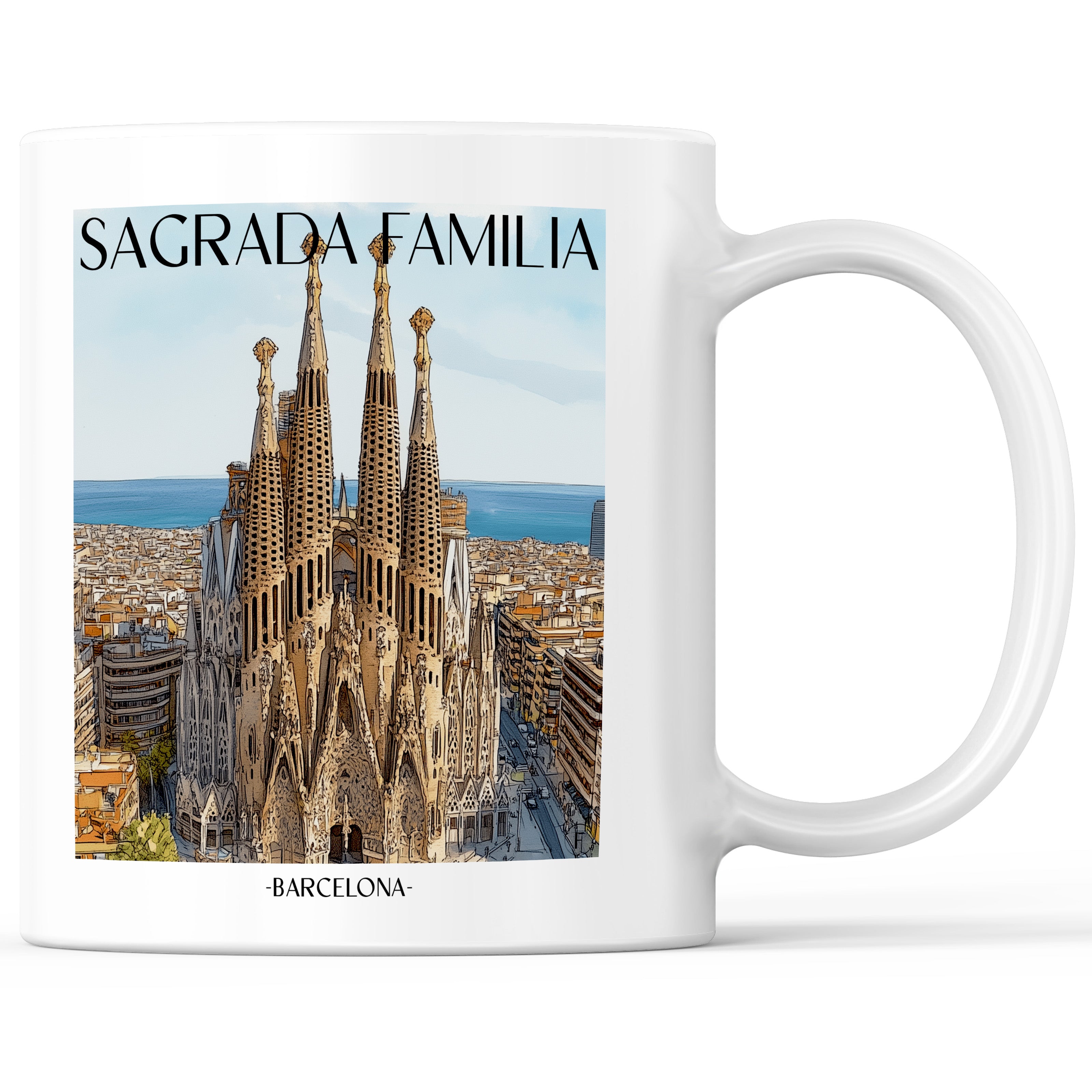 sagrada-familia-barcelona-spanien-einkaufstasche-aquarell