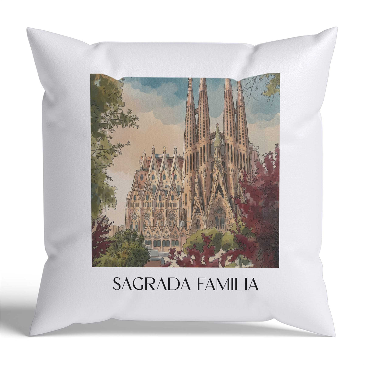 sagrada-familia-barcelona-spanien-kissenbezug-aquarell