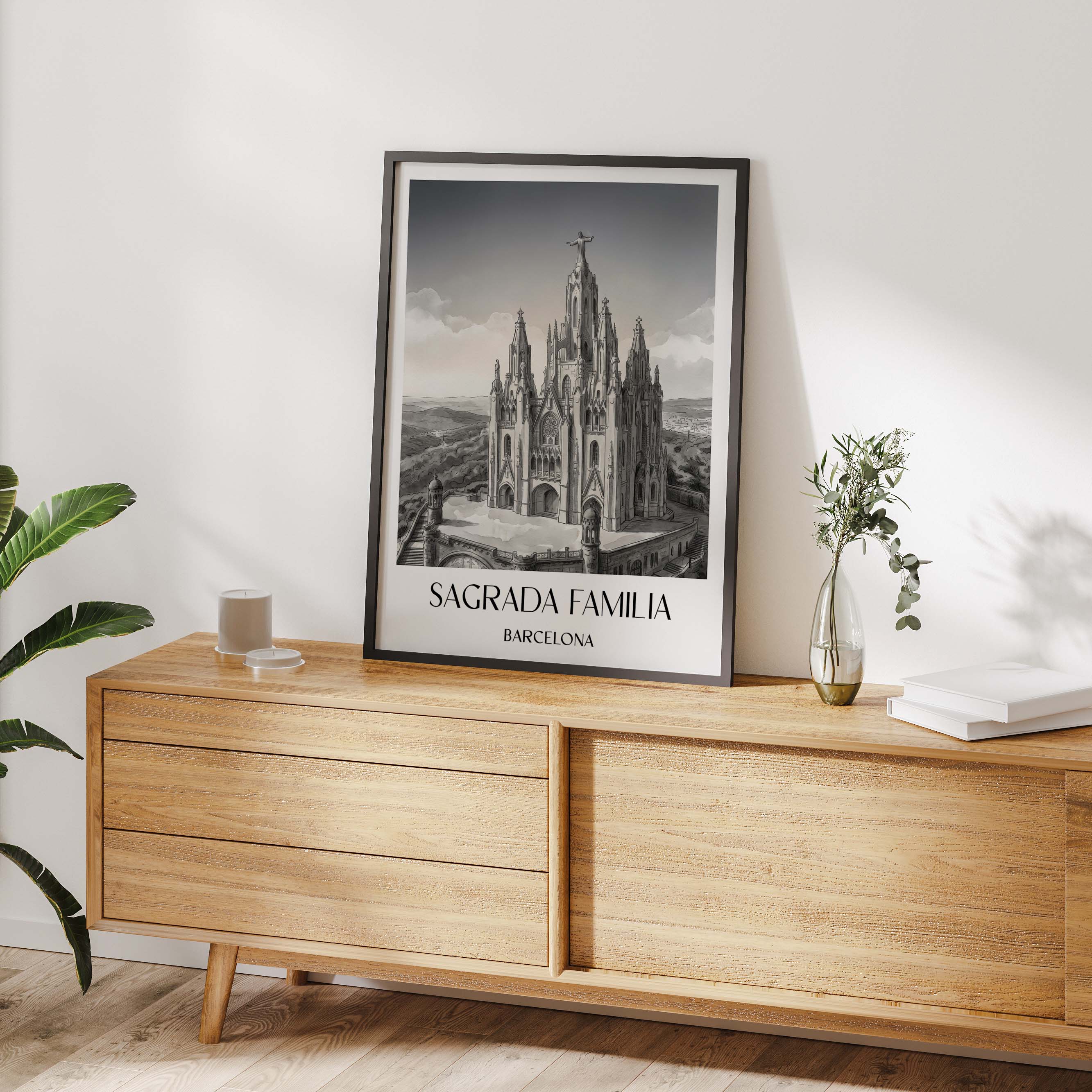 sagrada-familia-barcelona-spanien-poster-aquarell-schwarz-weiss