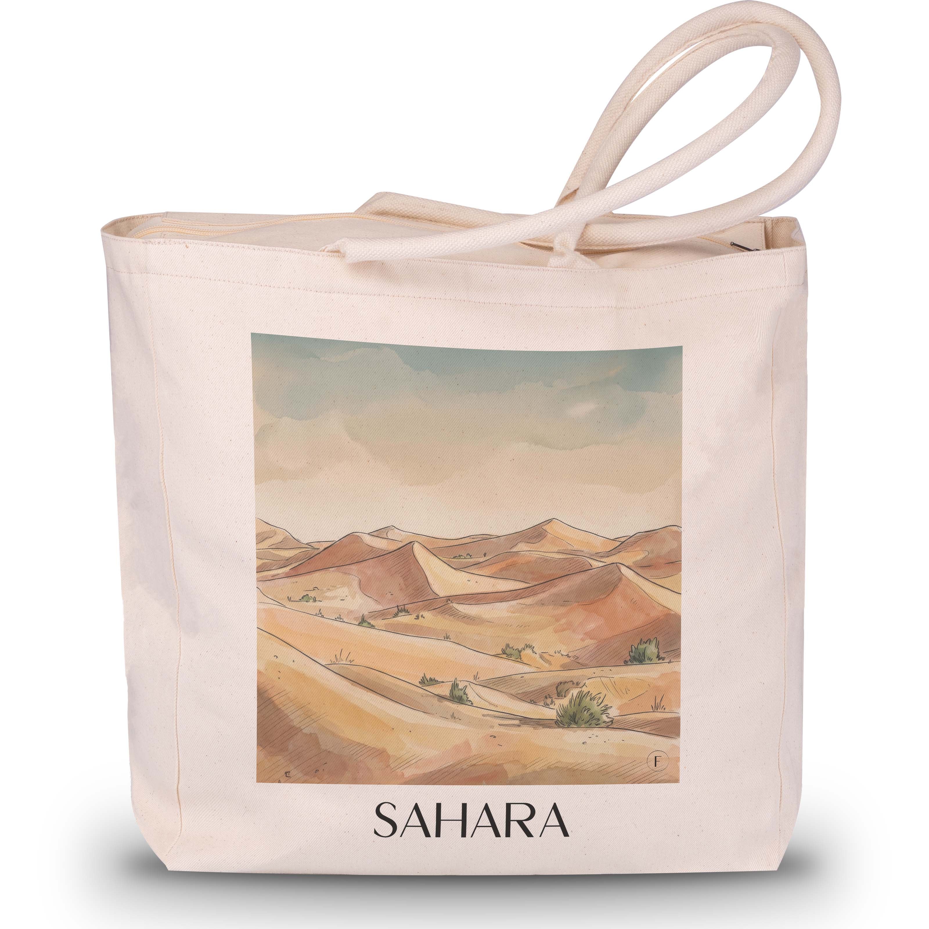 Sahara Tote Bag - Einkaufstasche im Aquarell Stil - favplace