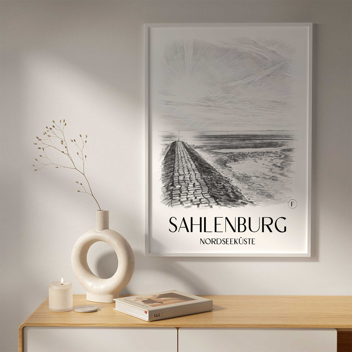 sahlenburg-nordseeküste-deutschland-poster-bleistift-zeichnung-drawing