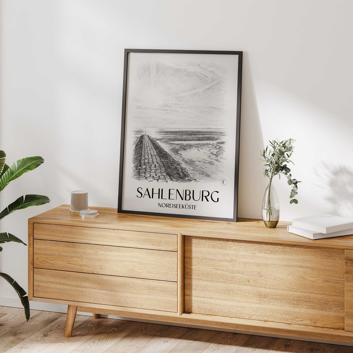 sahlenburg-nordseeküste-deutschland-poster-bleistift-zeichnung-drawing