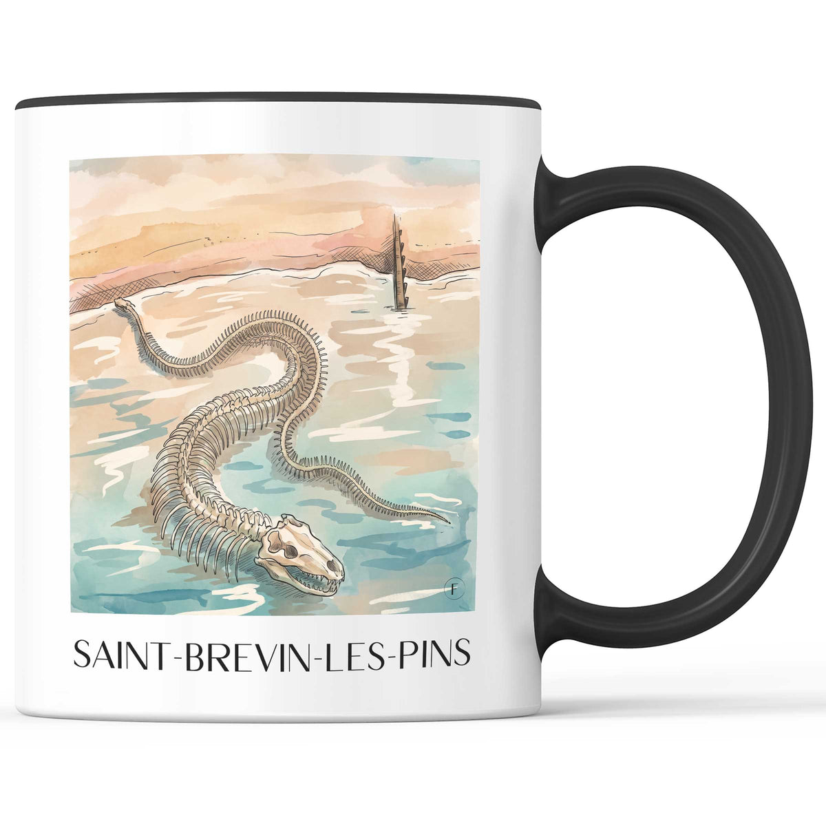Saint-Brevin-les-Pins Kaffeebecher - Côte de Jade - Frankreich Becher - Kaffeetasse im Aquarell Stil - favplace