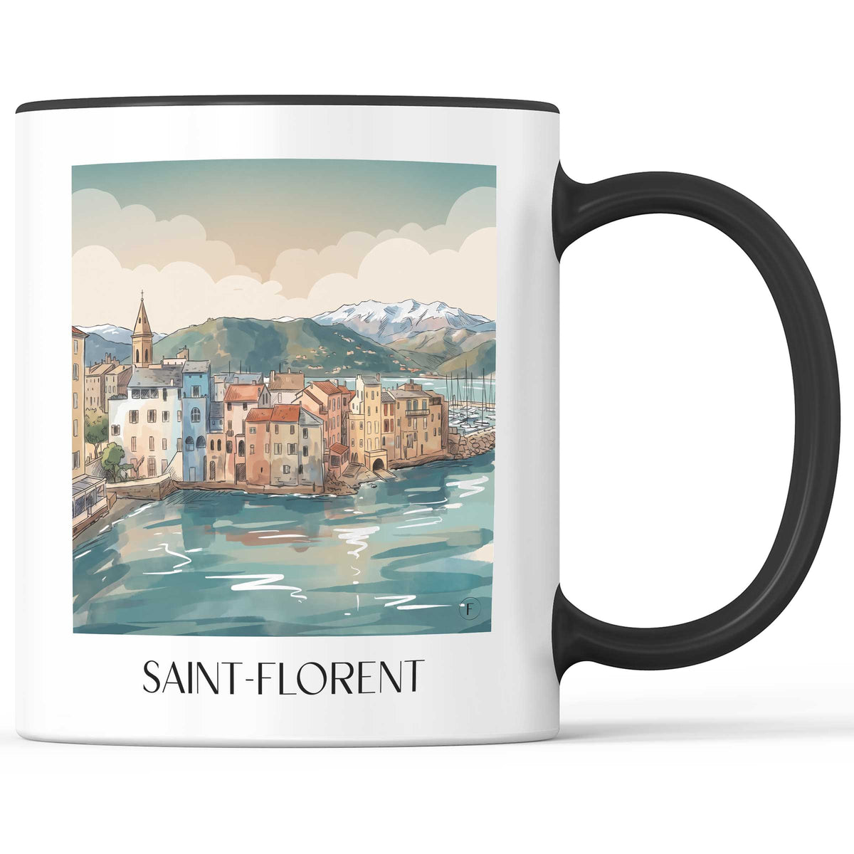 saint-florent-nebbio-frankreich-kaffeebecher-aquarell