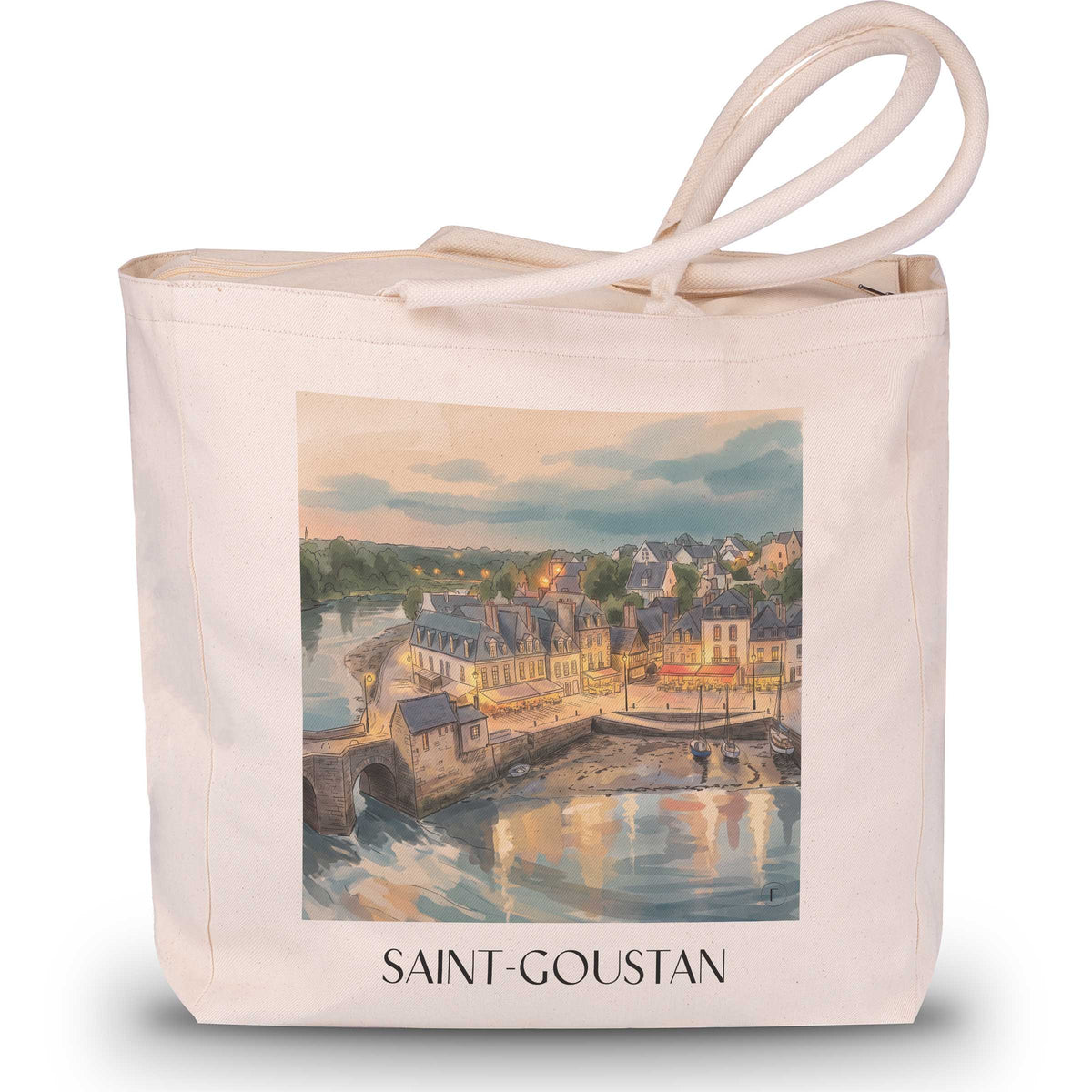 saint-goustan-auray-frankreich-einkaufstasche-aquarell