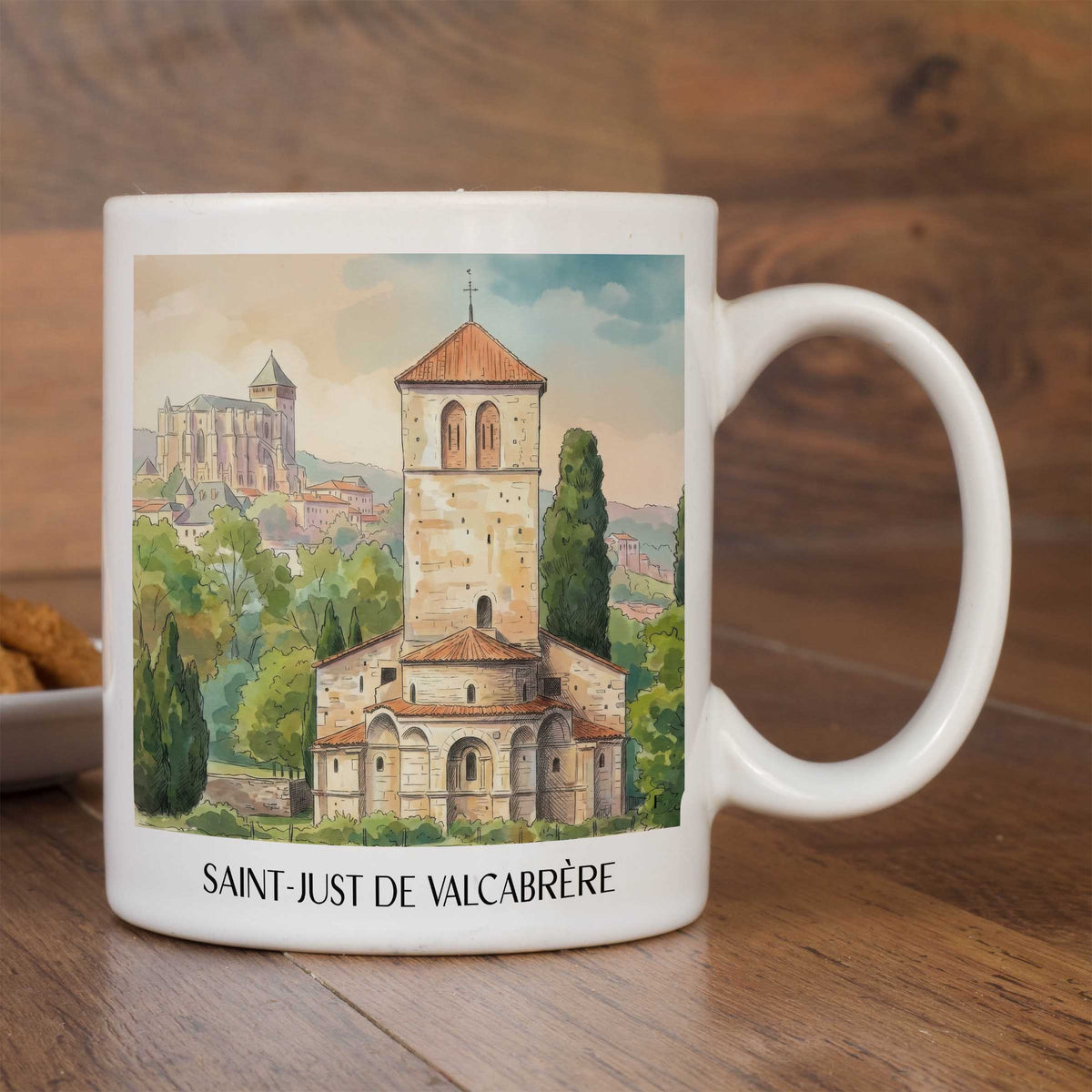 saint-just-de-valcabrère-comminges-frankreich-kaffeebecher-aquarell