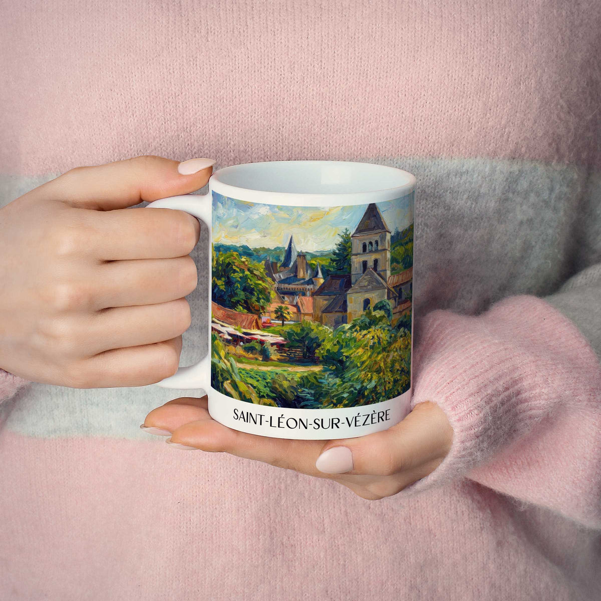 saint-léon-sur-vézère-vallée-de-la-vézère-frankreich-kaffeebecher-oil-painting-oelgemaelde