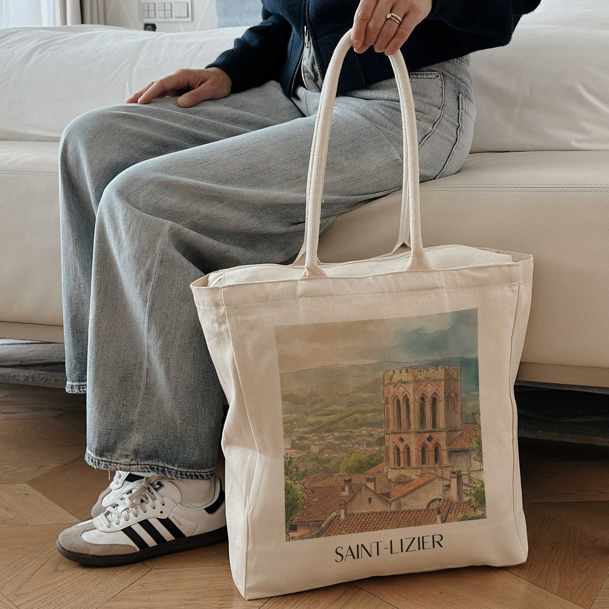 saint-lizier-couserans-frankreich-einkaufstasche-aquarell