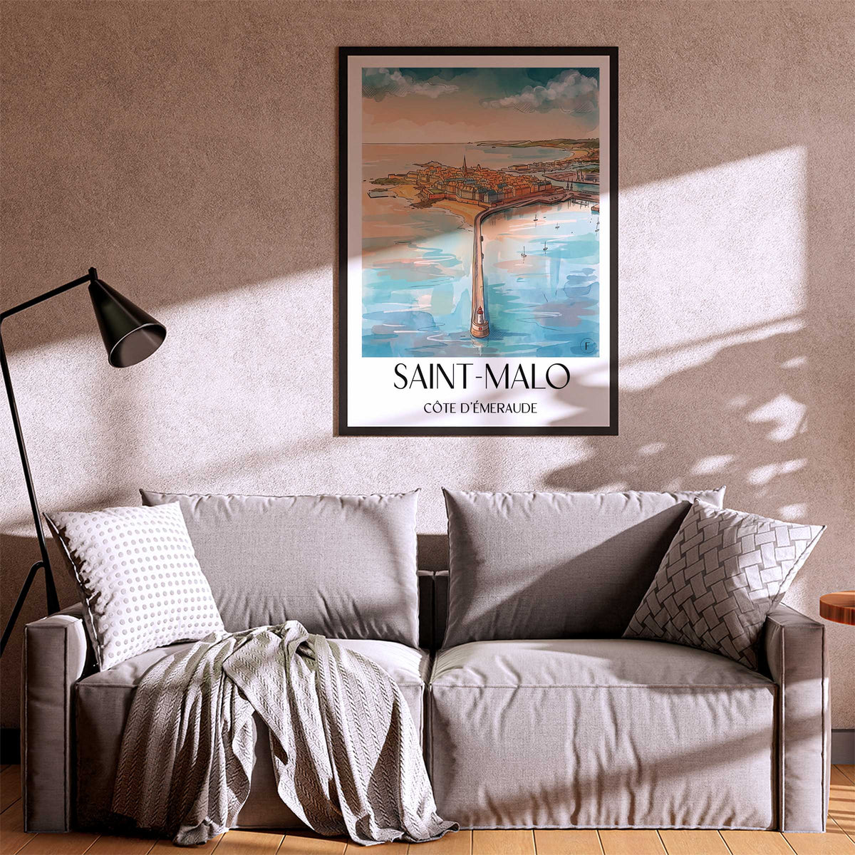 saint-malo-côte-d'émeraude-frankreich-poster-aquarell