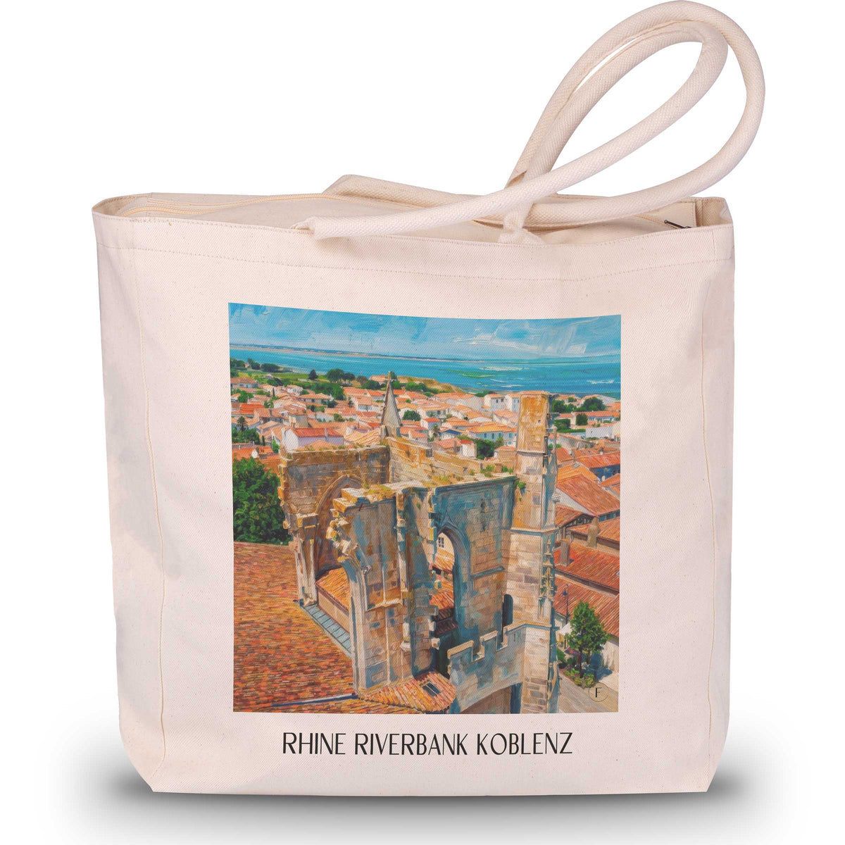 Saint-Martin-de-Ré Shopping Tasche - Île de Ré - Frankreich Tote Bag - Einkaufstasche im Ölgemälde Stil - favplace