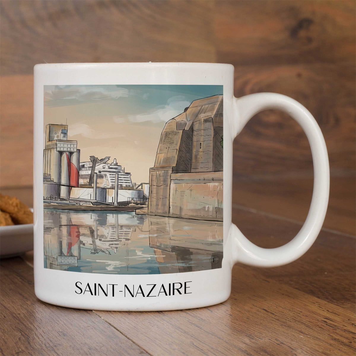 saint-nazaire-loire-atlantique-frankreich-kaffeebecher-aquarell