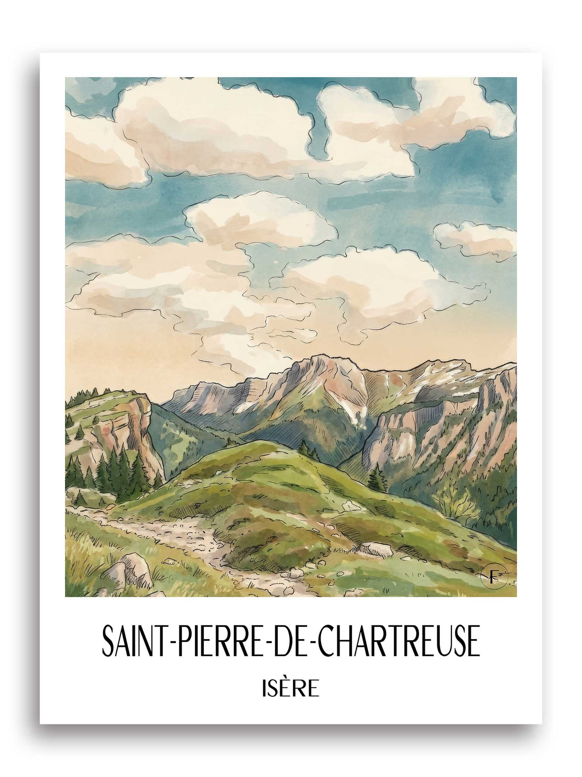 saint-pierre-de-chartreuse-isère-frankreich-poster-aquarell