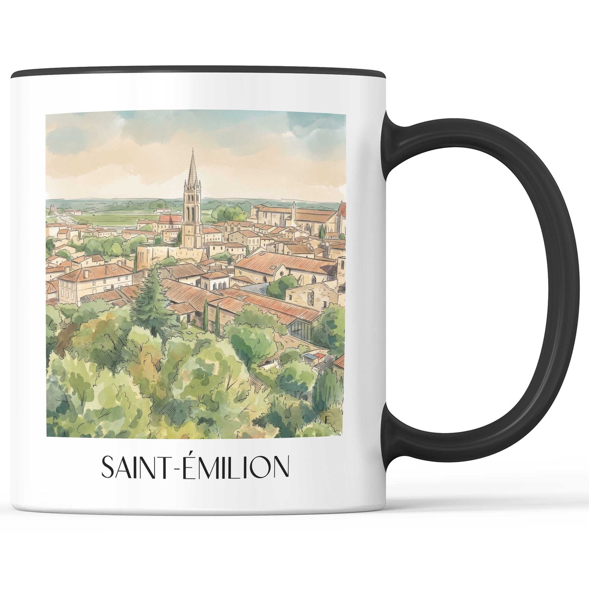 saint-émilion-vignoble-de-bordeaux-frankreich-kaffeebecher-aquarell