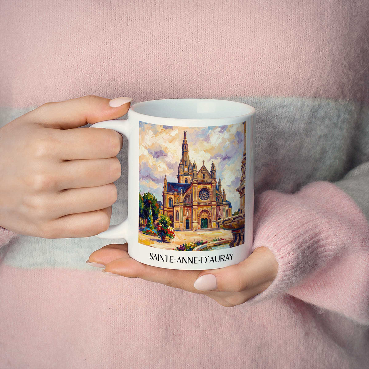 sainte-anne-d'auray-morbihan-frankreich-kaffeebecher-oil-painting-oelgemaelde