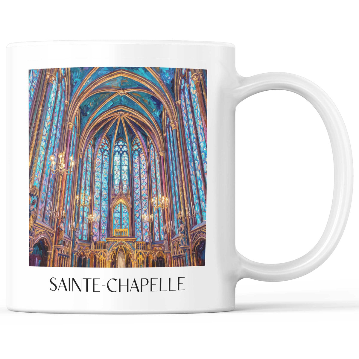 Sainte-Chapelle Kaffeebecher - Paris - Frankreich Becher - Kaffeetasse im Ölgemälde Stil - favplace