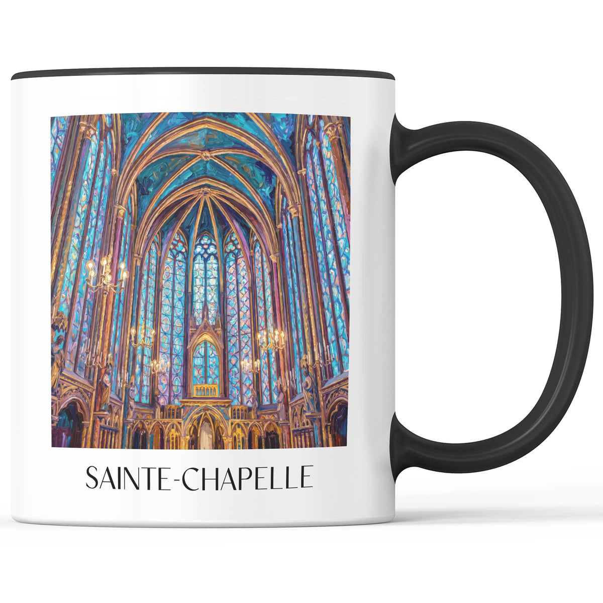 Sainte-Chapelle Kaffeebecher - Paris - Frankreich Becher - Kaffeetasse im Ölgemälde Stil - favplace
