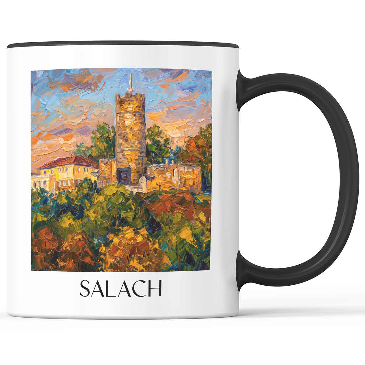 Salach Kaffeebecher - Schwäbische Alb - Deutschland Becher - Kaffeetasse im Ölgemälde Stil - favplace