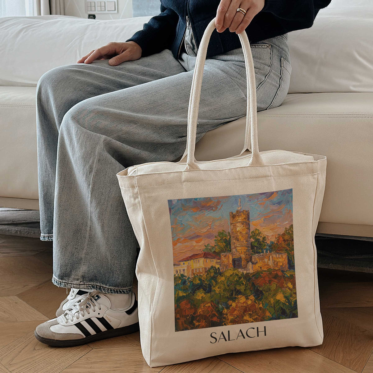 salach-schwäbische-alb-deutschland-einkaufstasche-oil-painting-oelgemaelde