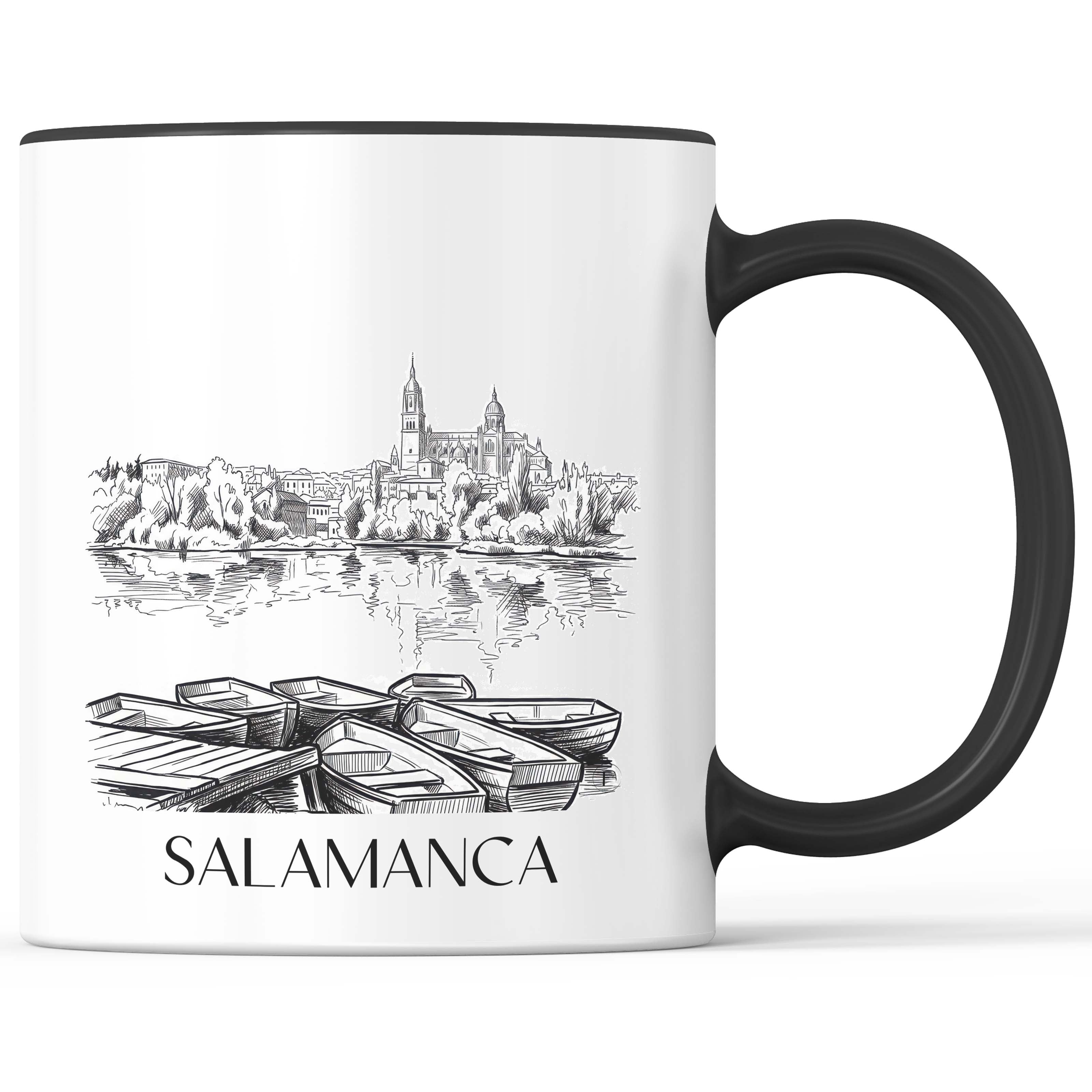Salamanca Kaffeebecher - Spanien - Spanien Becher - Kaffeetasse im Skizze Stil - favplace