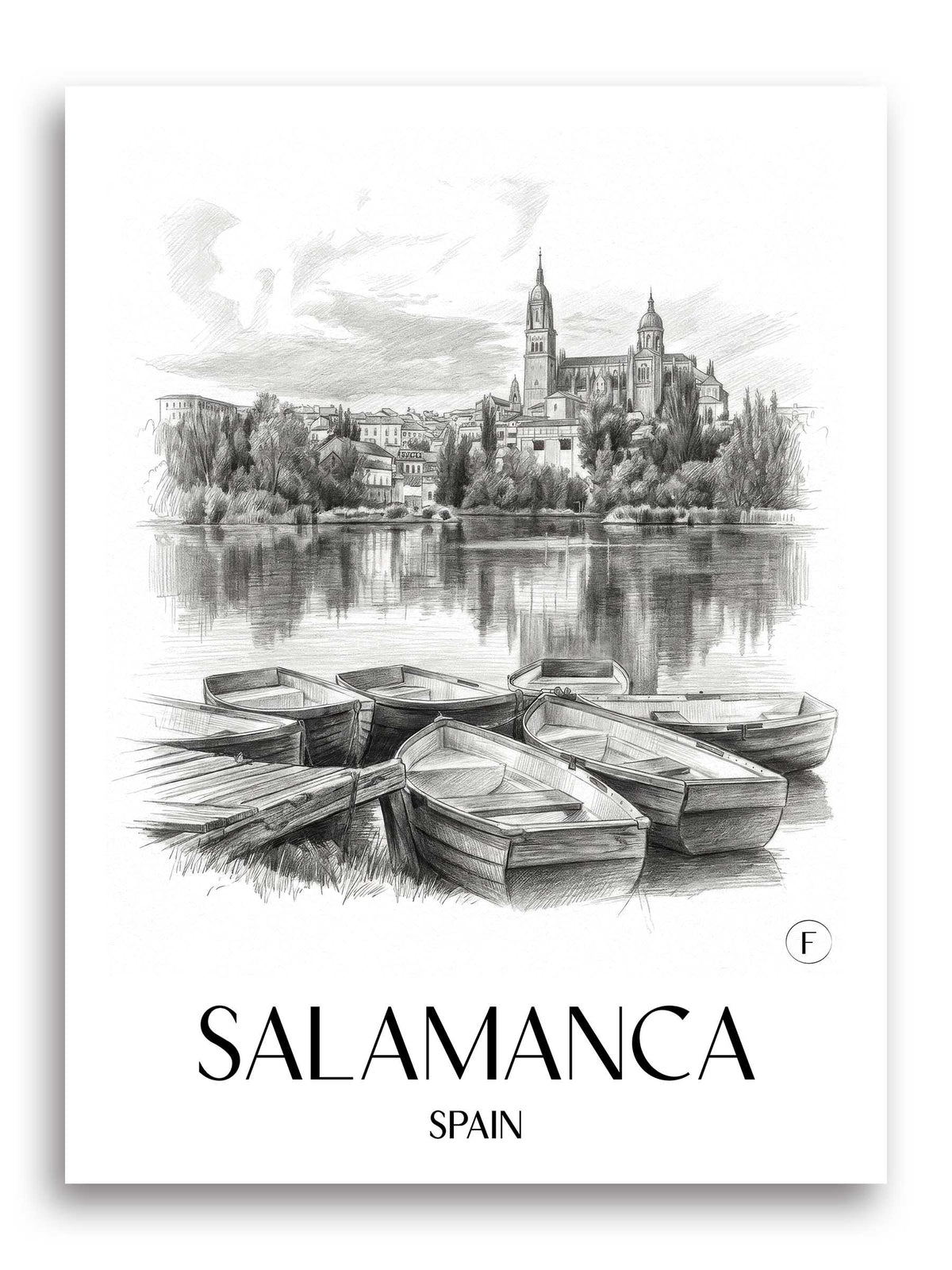 Salamanca Poster - Spanien - Spanien Kunstdruck - Zeichnung von A4 bis A1 - favplace