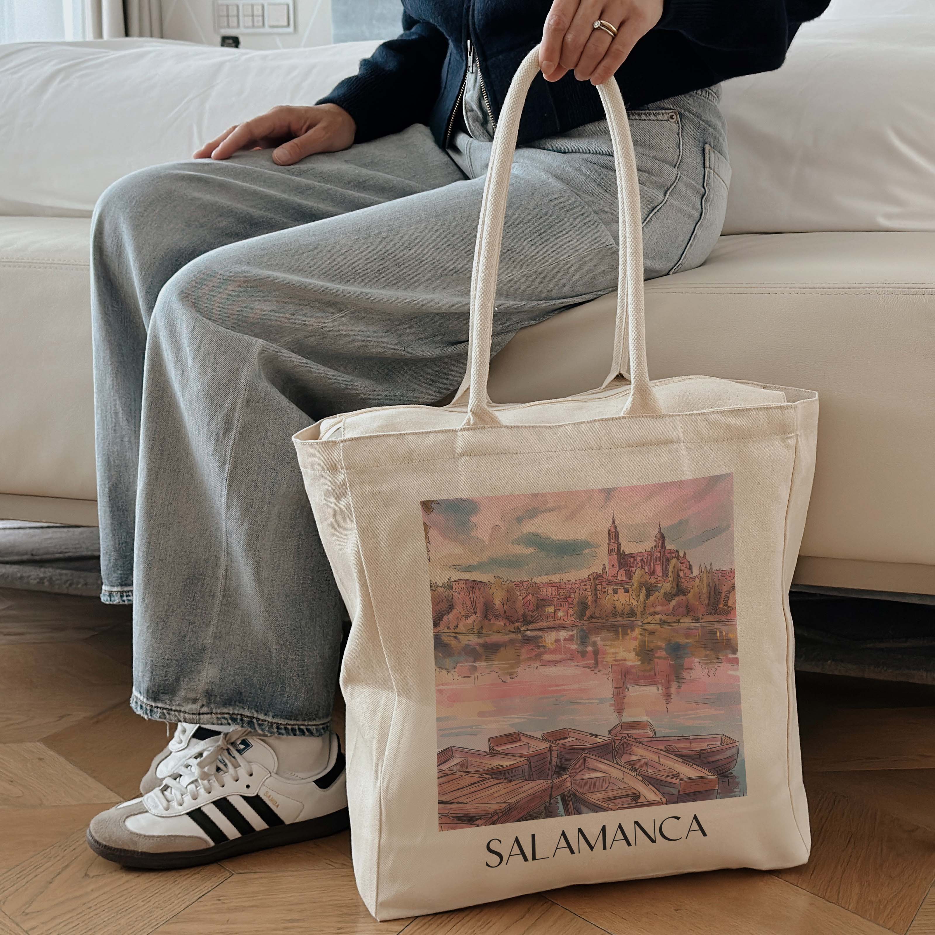salamanca--spanien-spanien-einkaufstasche-aquarell-pink-rosa